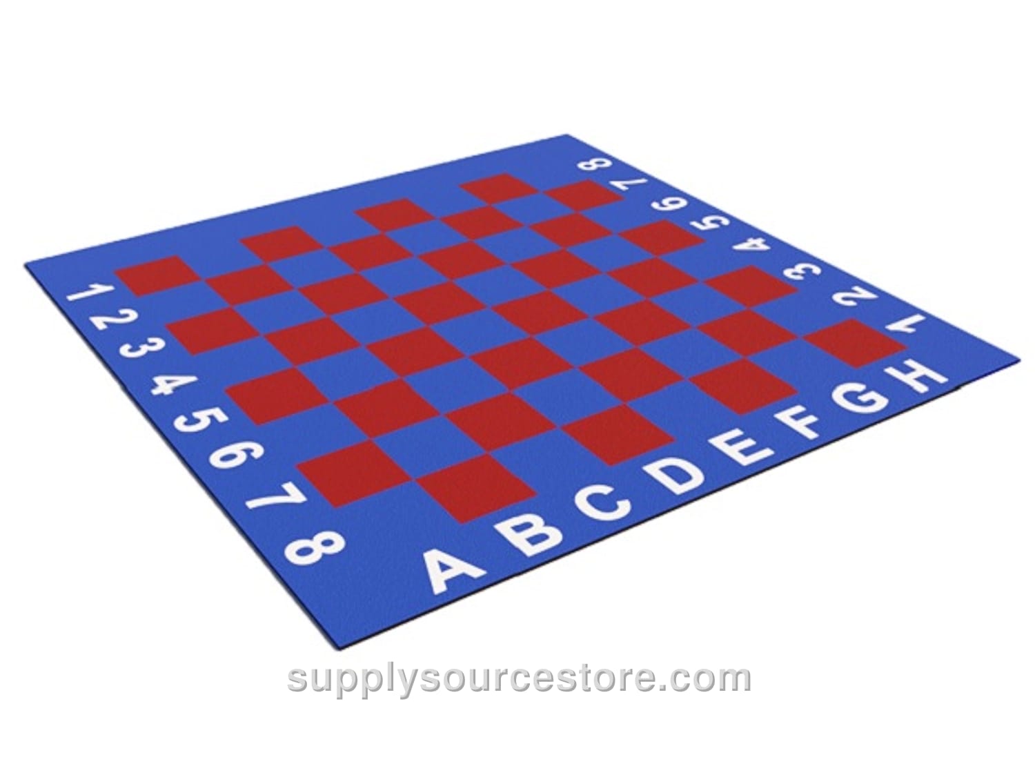 Rubber Tile Garden Chess Play Set (Custom Series / Burgundy-Blue)
