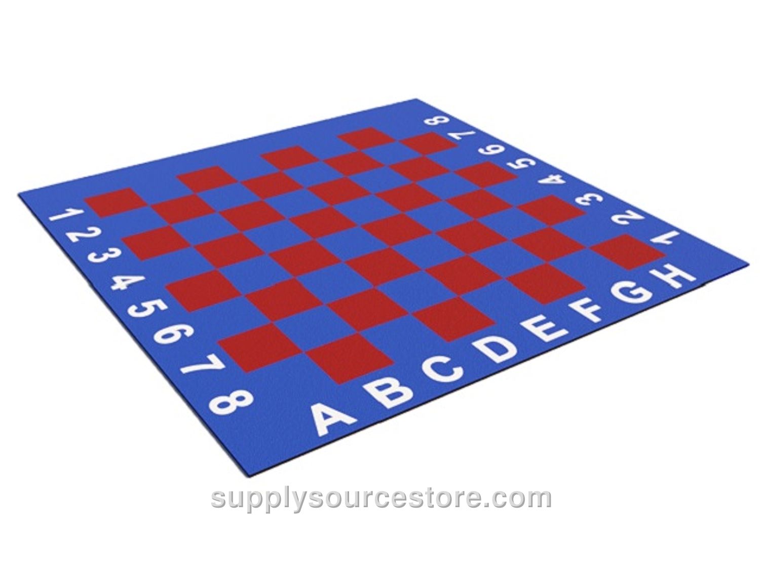 Rubber Tile Garden Chess Play Set (Special Series / Burgundy-Blue)