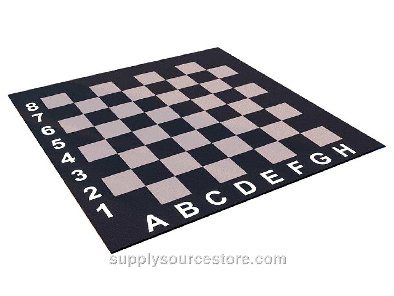 Rubber Tile Garden Chess Play Set (Special Series/Black‑White)