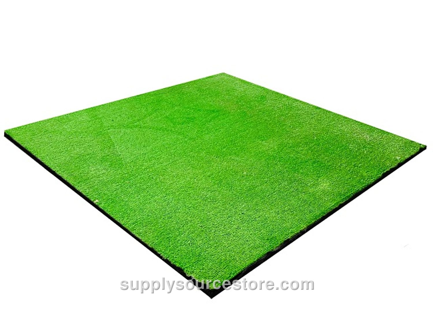 Artificial Grass Covered Rubber Tile Flooring (100×100) Black + Green