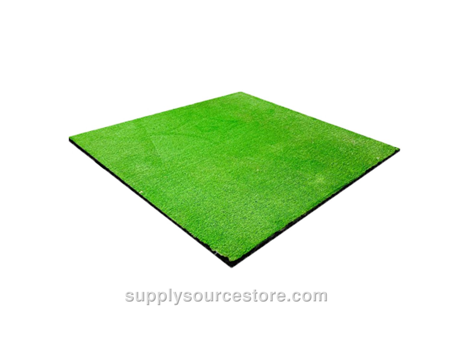 Artificial Grass Rubber Checkered Flooring (50x50) Black + Green