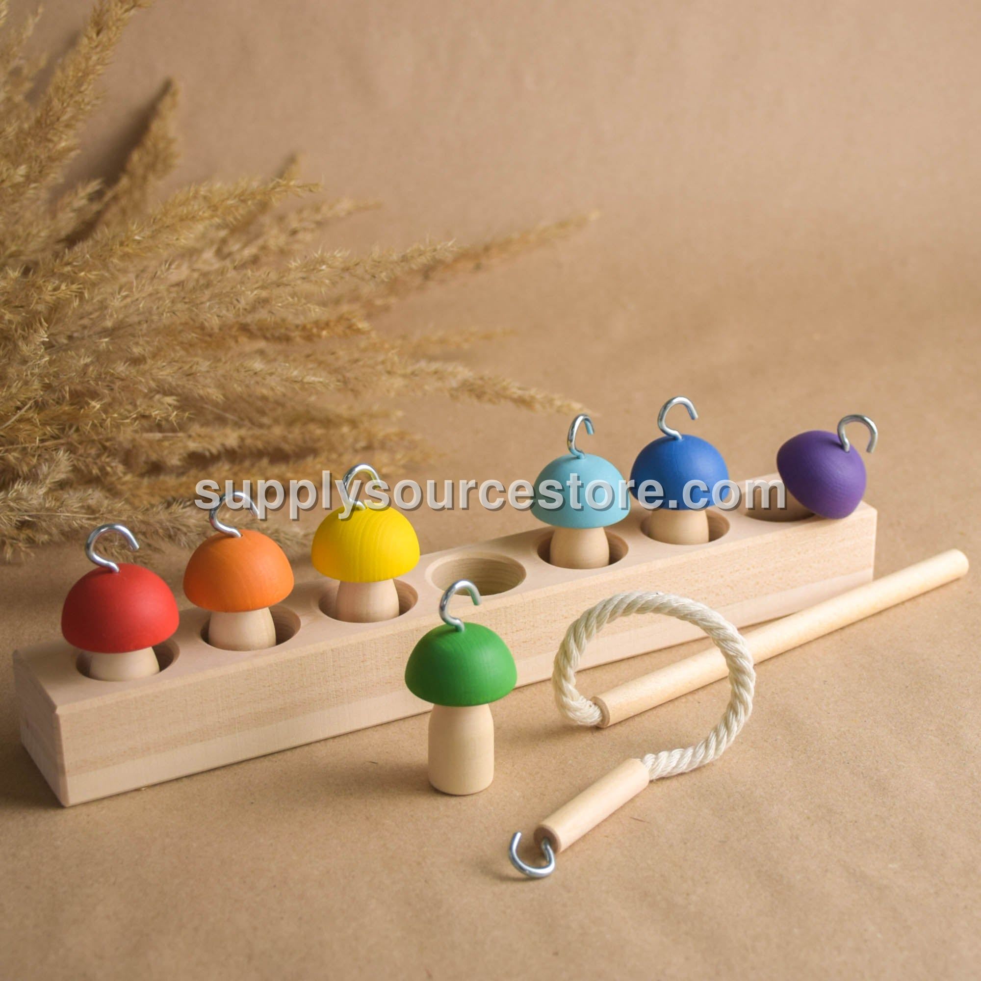 Balance Mushrooms on Fishing Rod