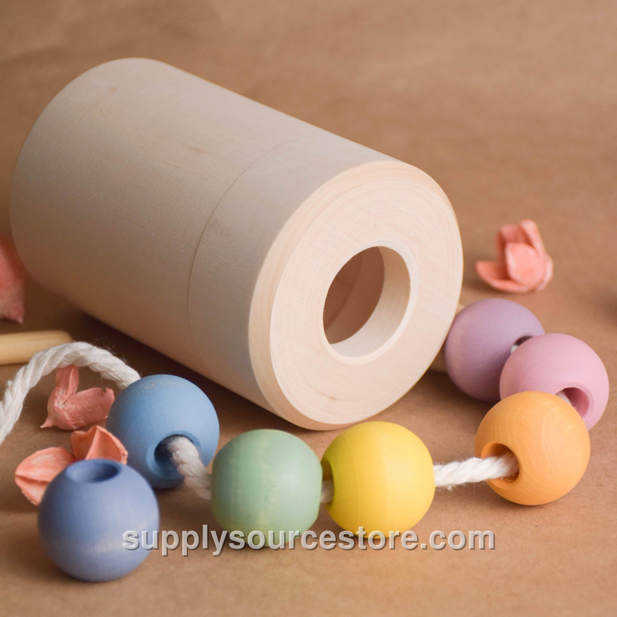 Pastel Cylinder with Lacing