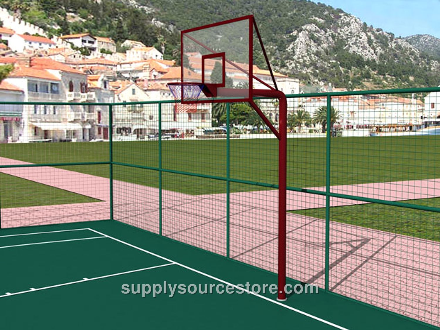 White Park – 03 – Single Post Basketball Hoop-60274