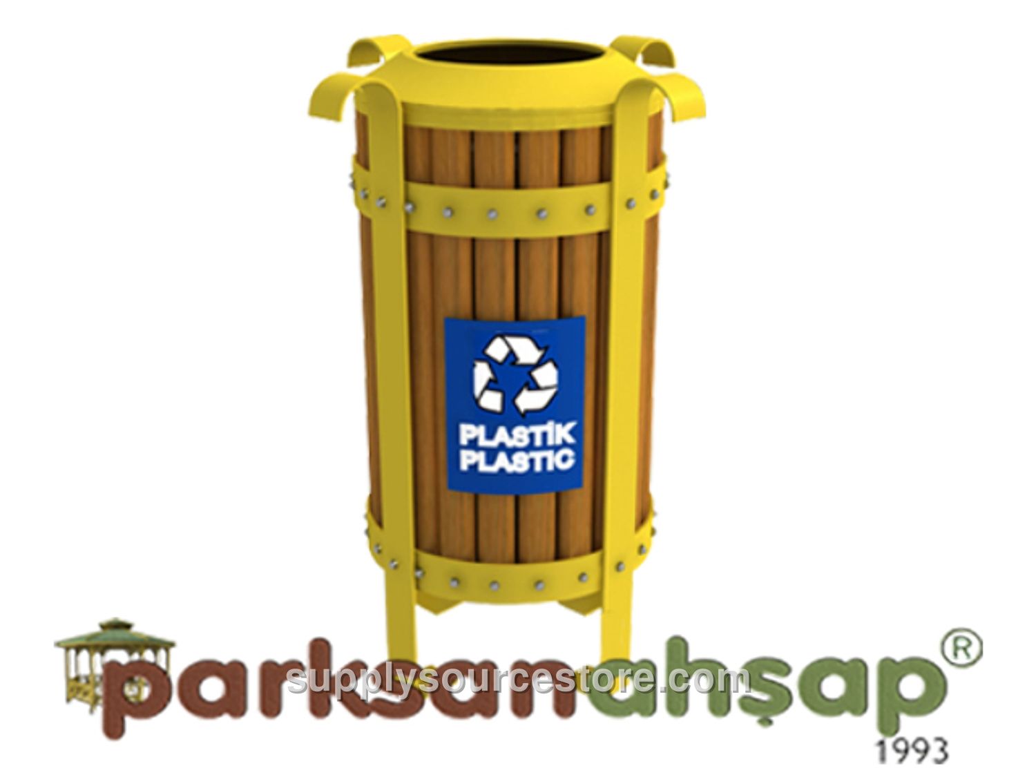 Wood – Outdoor Wooden Recycling Litter Bin