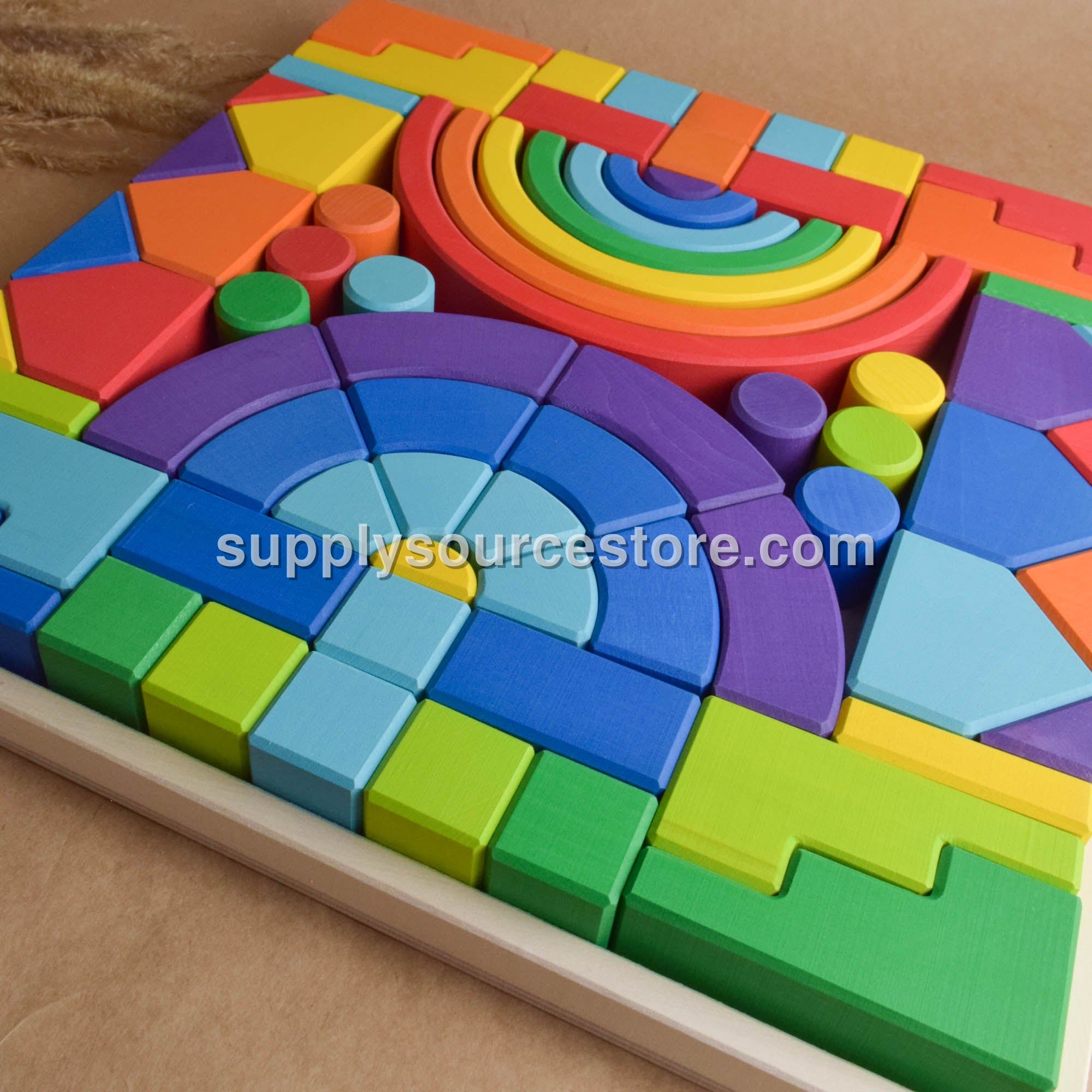 Rainbow Romanesque Building Set