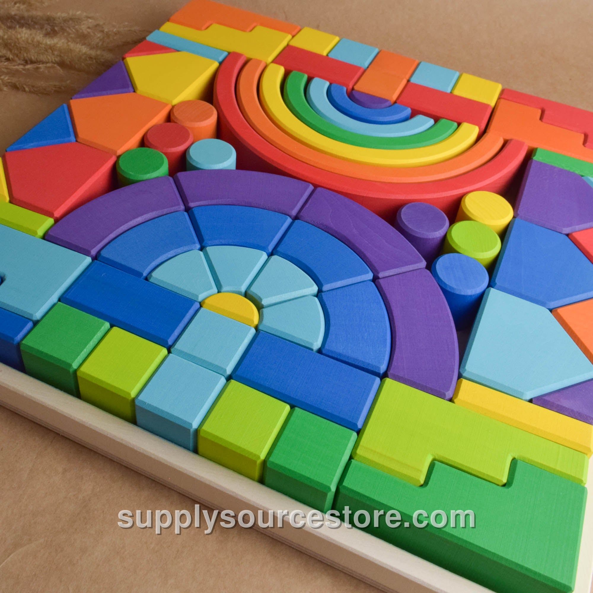 Rainbow Romanesque Building Set