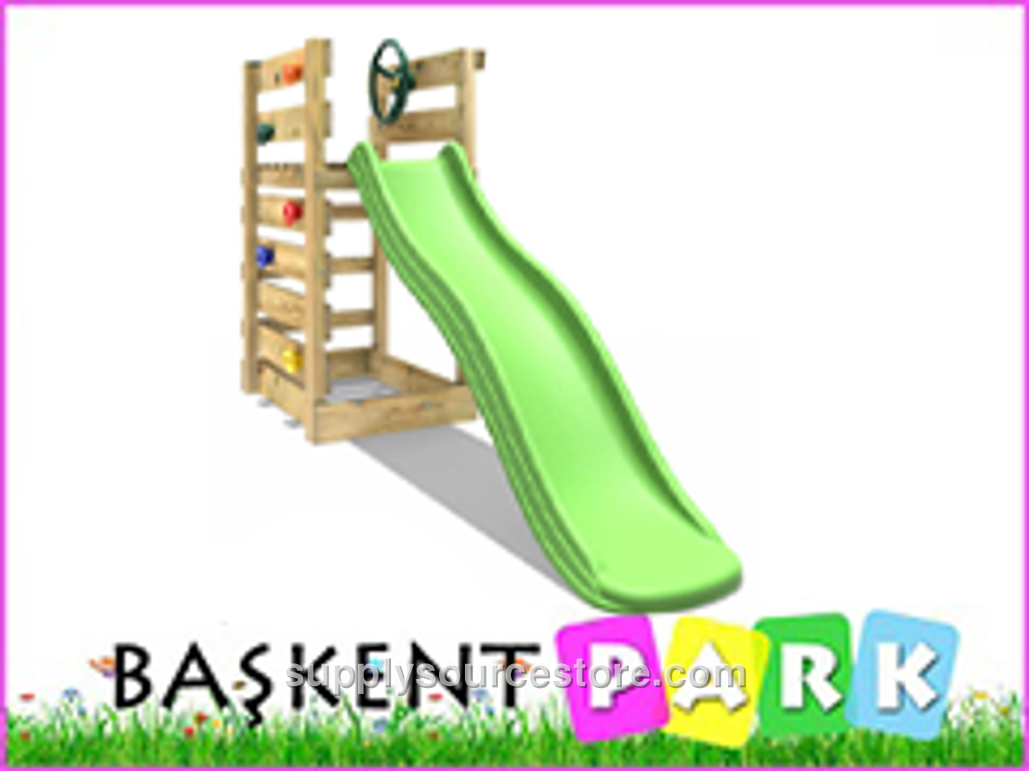 Wooden Garden Slide