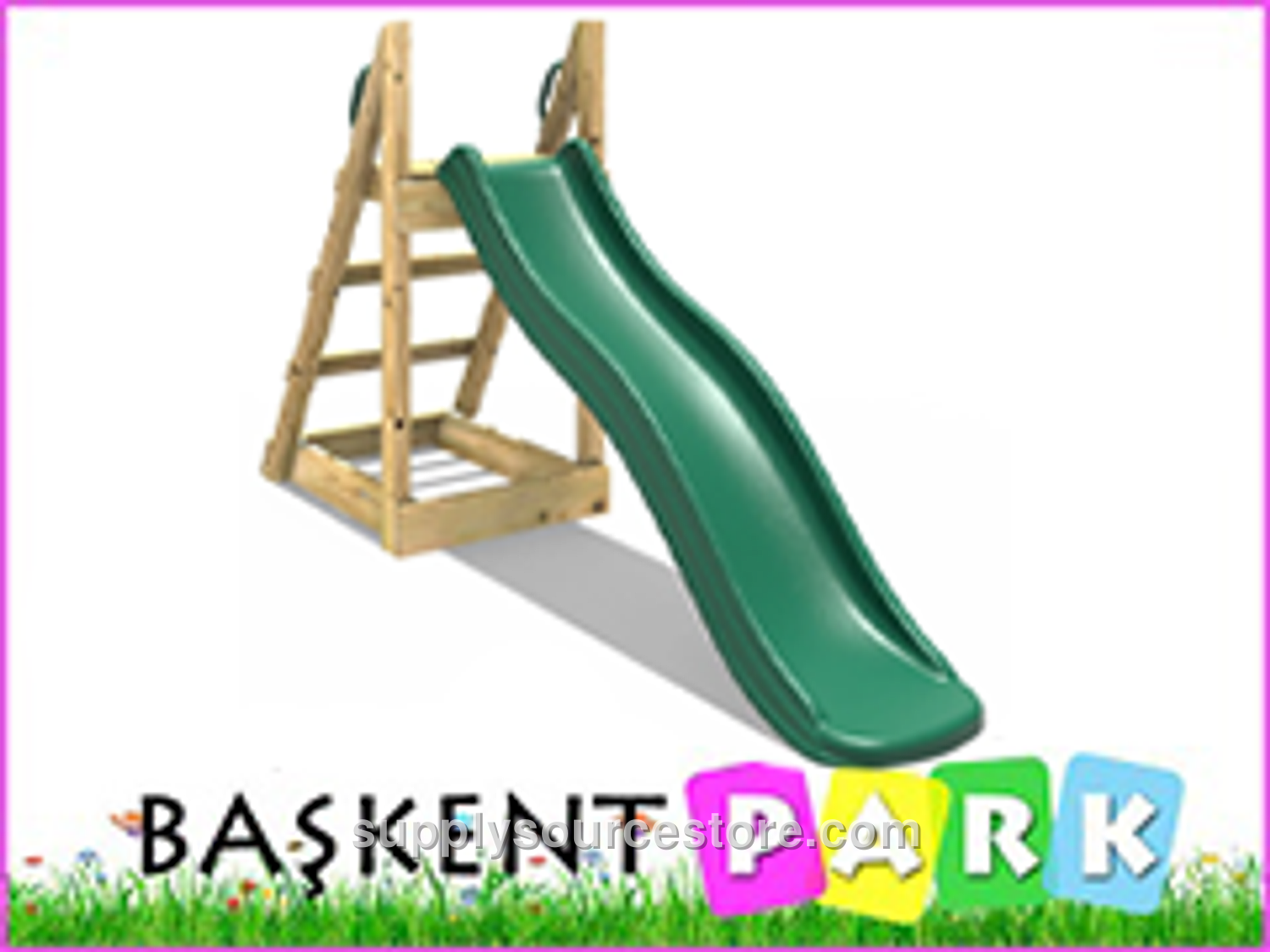 Wooden Garden Slide