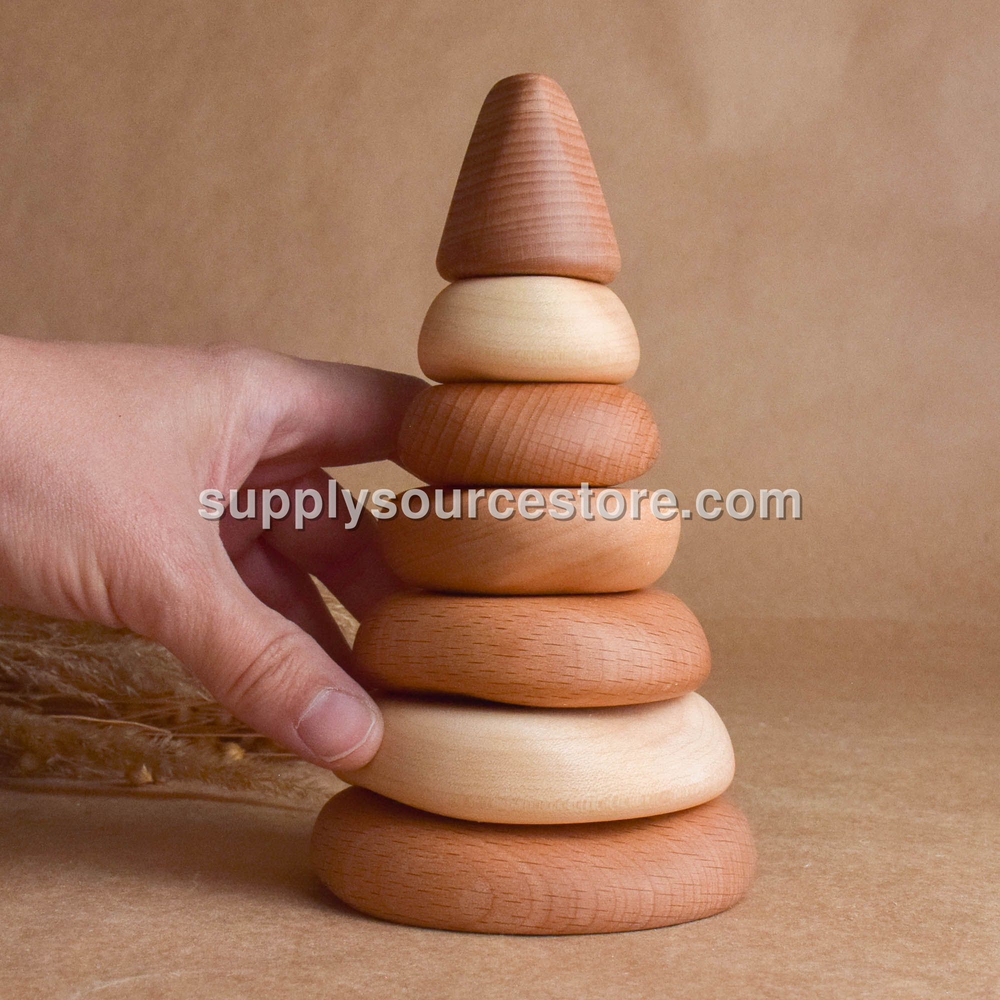 Natural Wooden Rings Stacking Toy