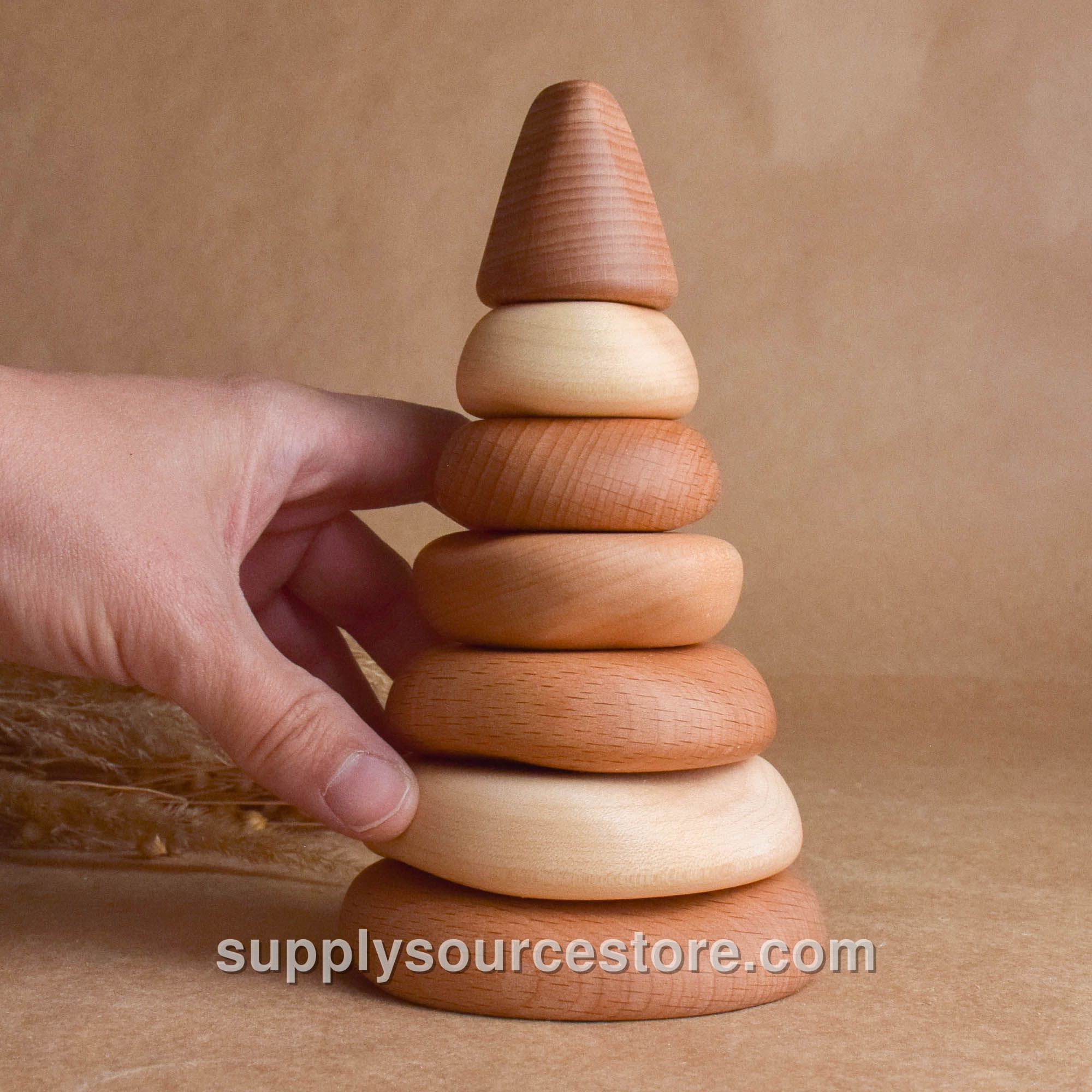 Natural Wooden Rings Stacking Toy