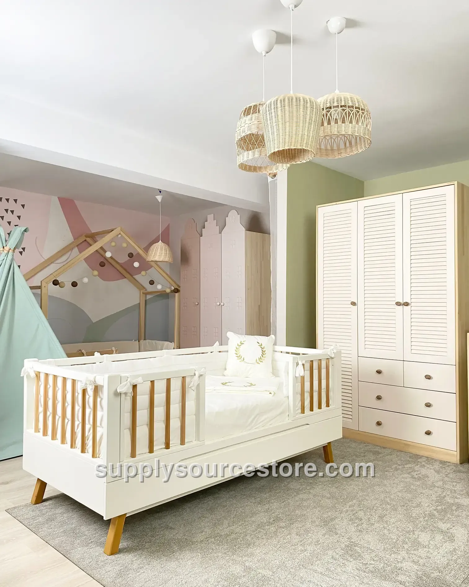 Wooden Branch Lake Montessori Bed