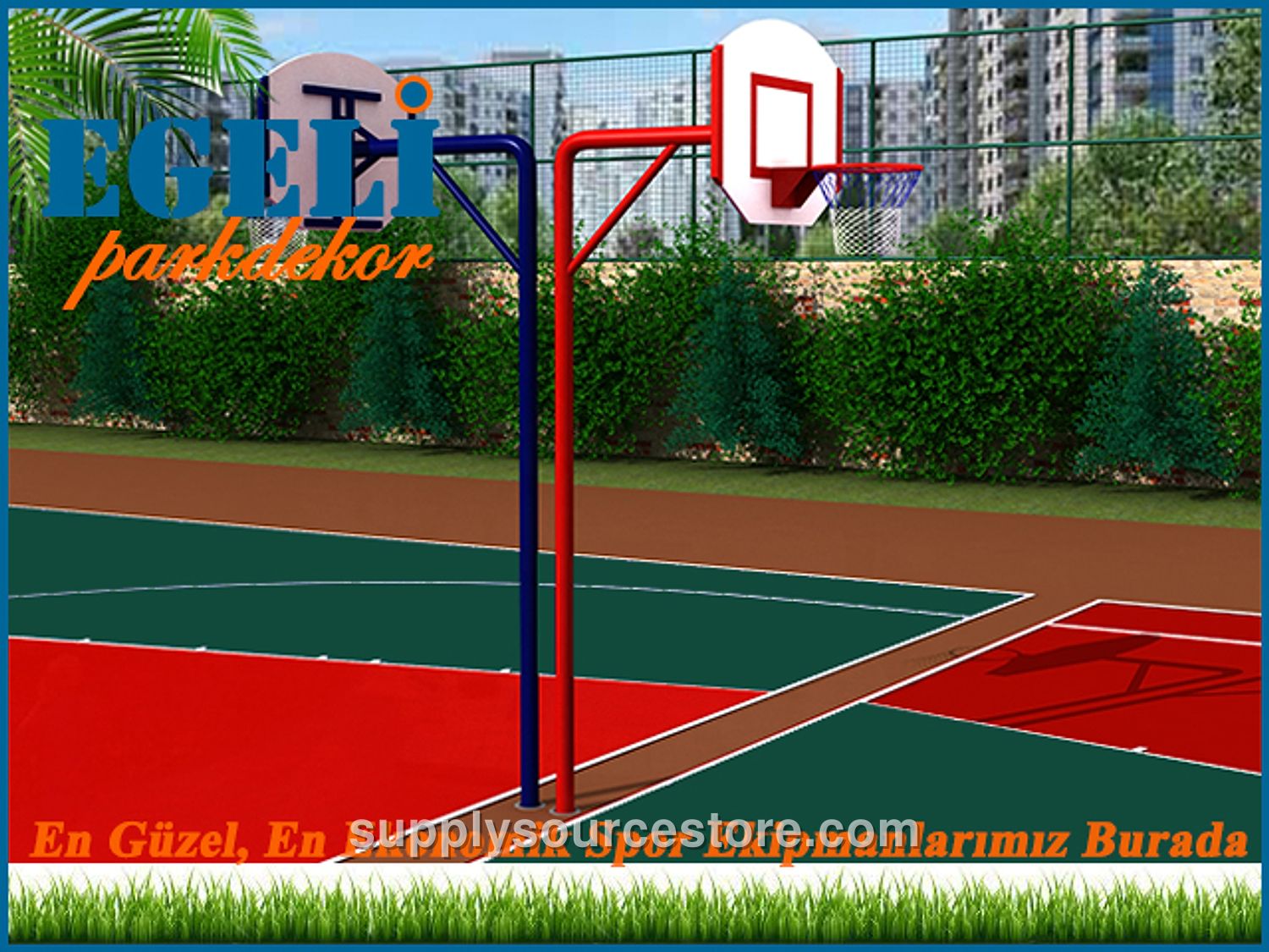 07 – Basketball Hoop (Two‑Way Fiber Backboard)