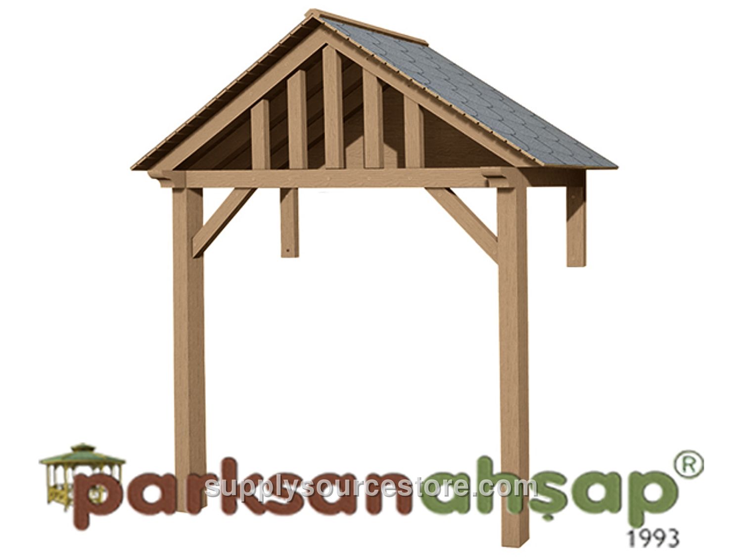 Wooden Door Entrance Awning 295(L) x 124(W) x 290(H)