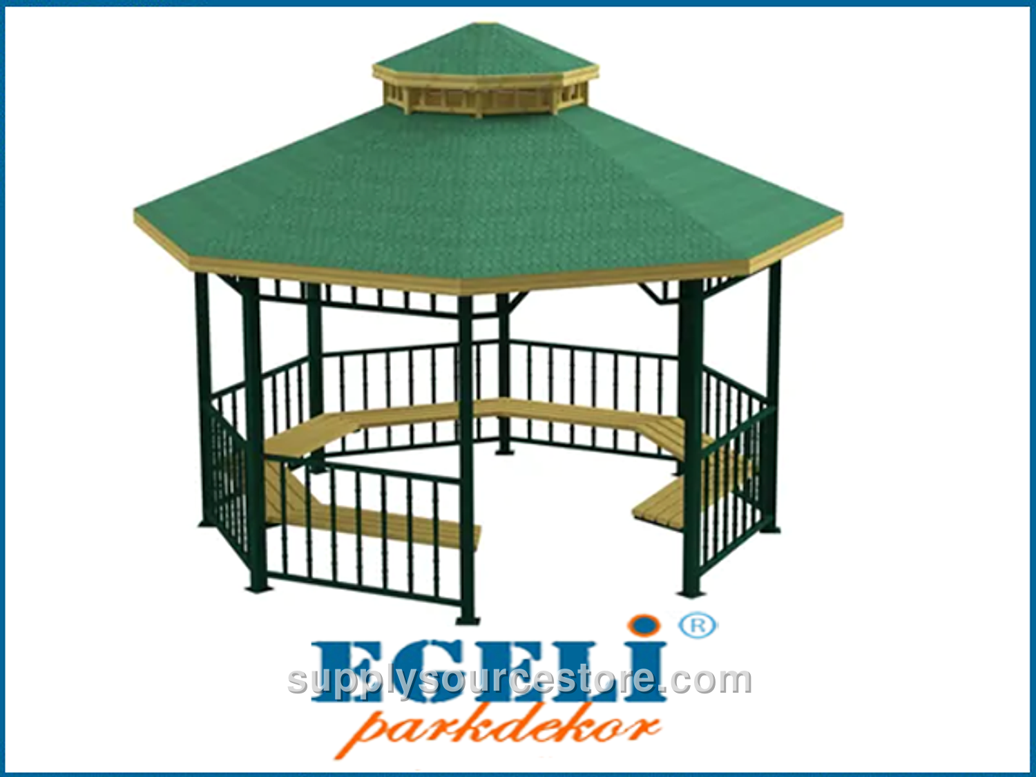 Metal Octagonal Gazebo 300(L) x 300(W) x 290(H) cm