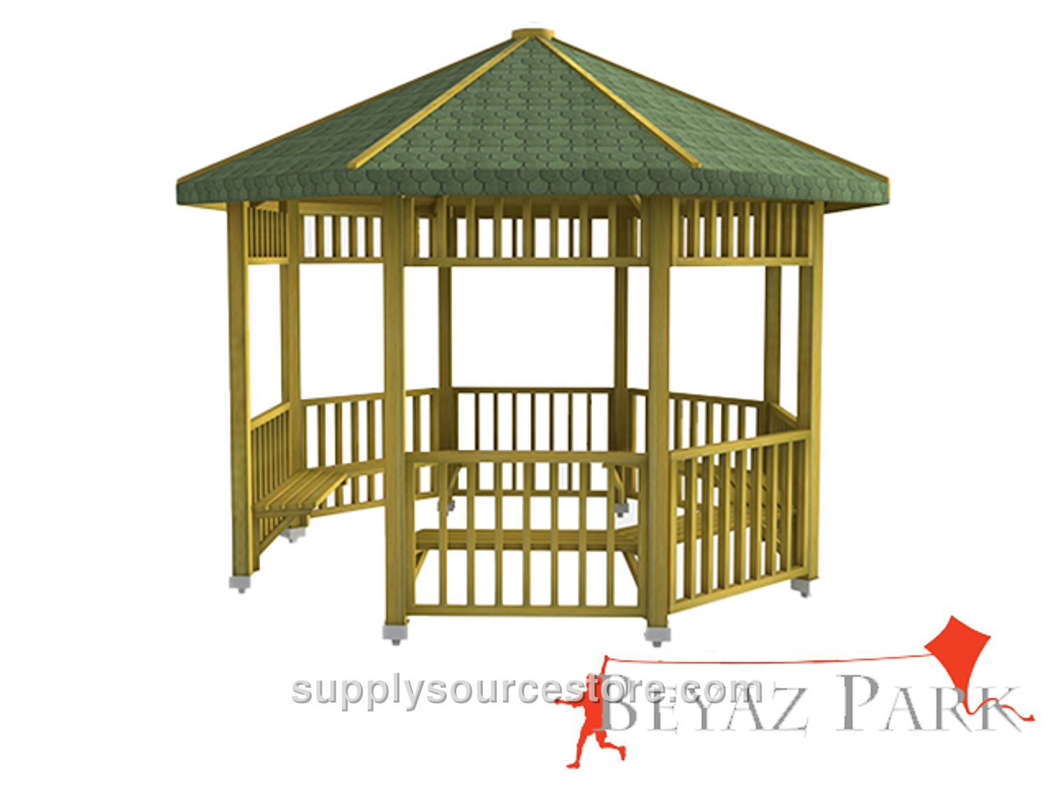 Wood Octagonal Gazebo 300x300x290