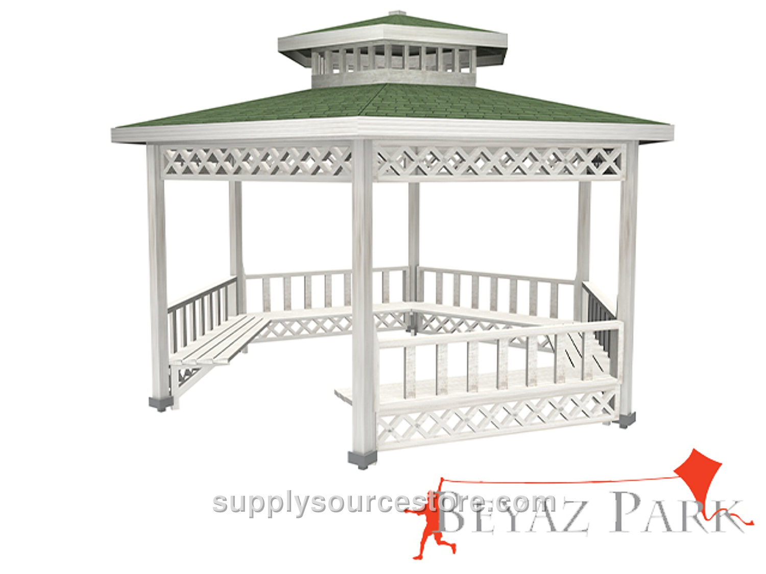 Wooden Gazebo Hexagon 400(L)x400(W)x330(H)