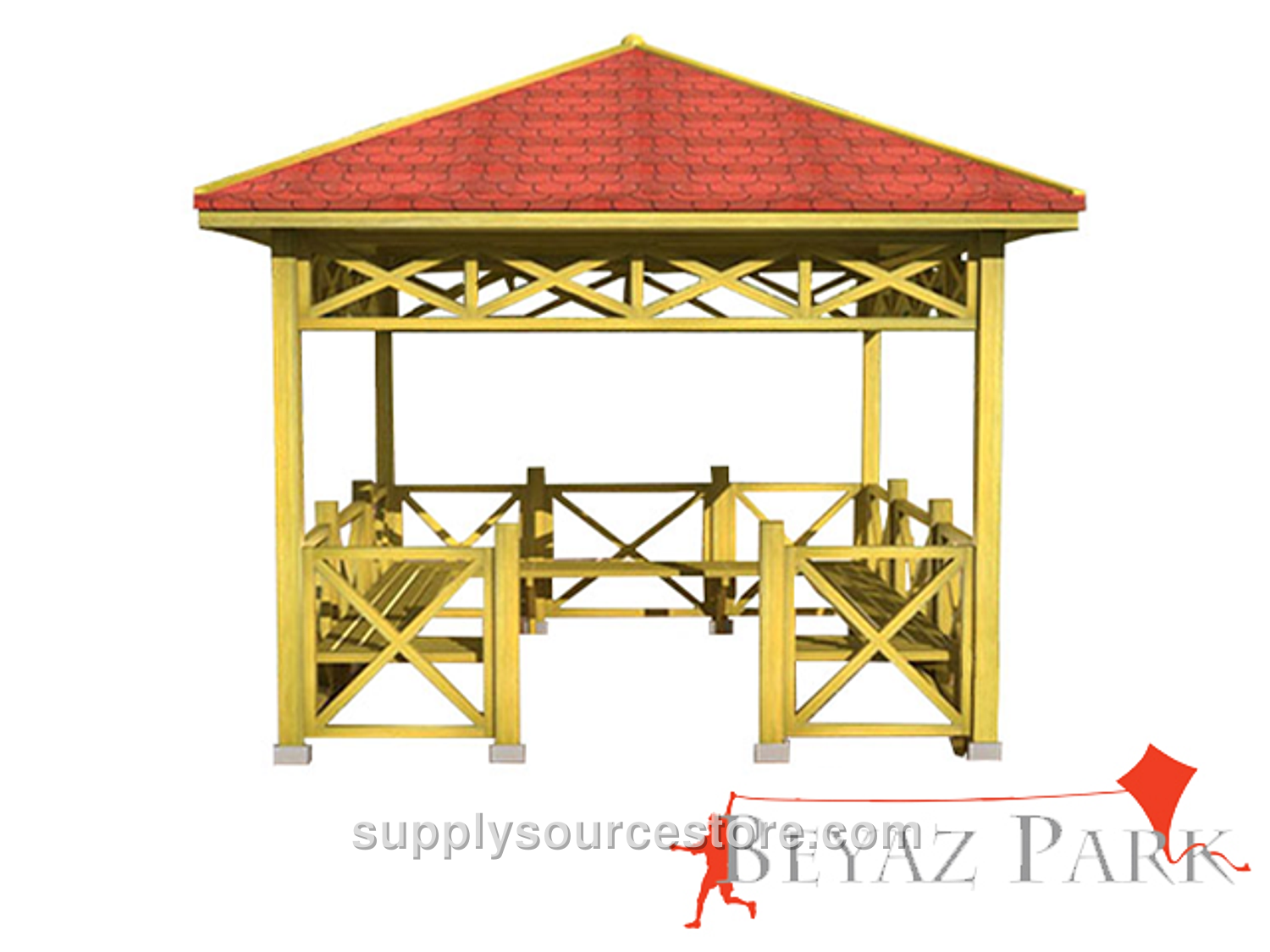 Wooden Gazebo Pavilion 300x300x290 (L*W*H)