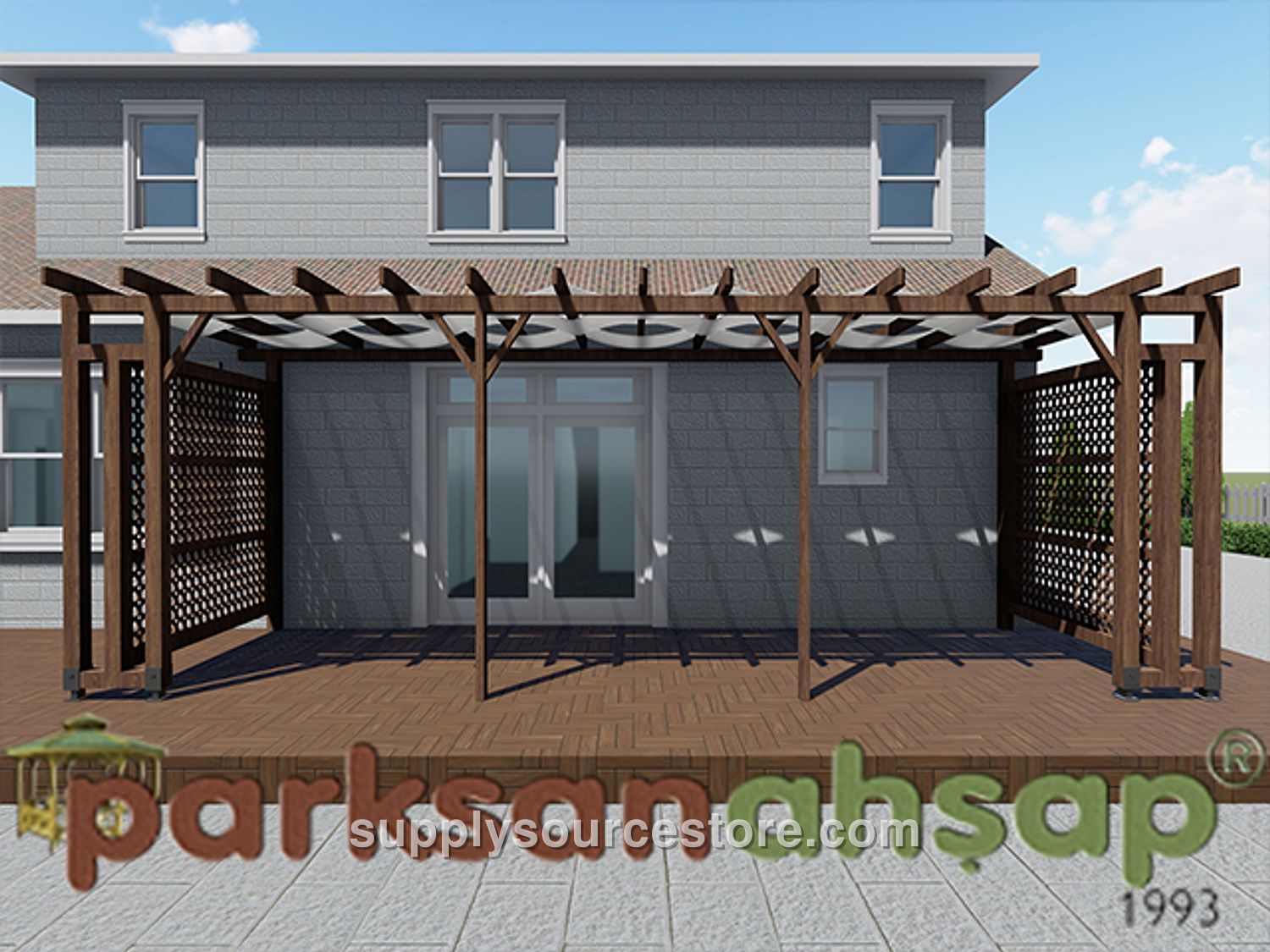 Wooden Veranda 710(L)x210(W)x250(H)