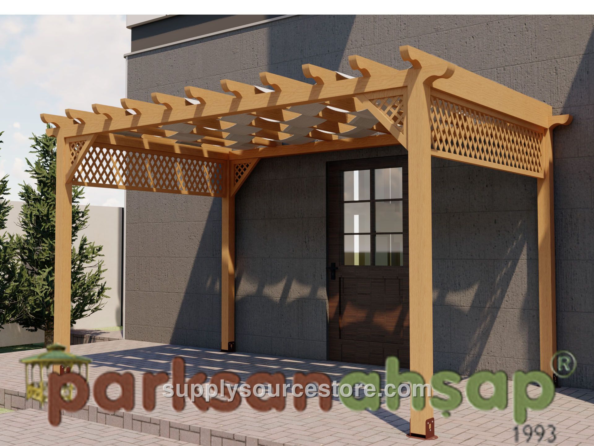 Wooden Veranda 400(L)x250(W)x250(H)
