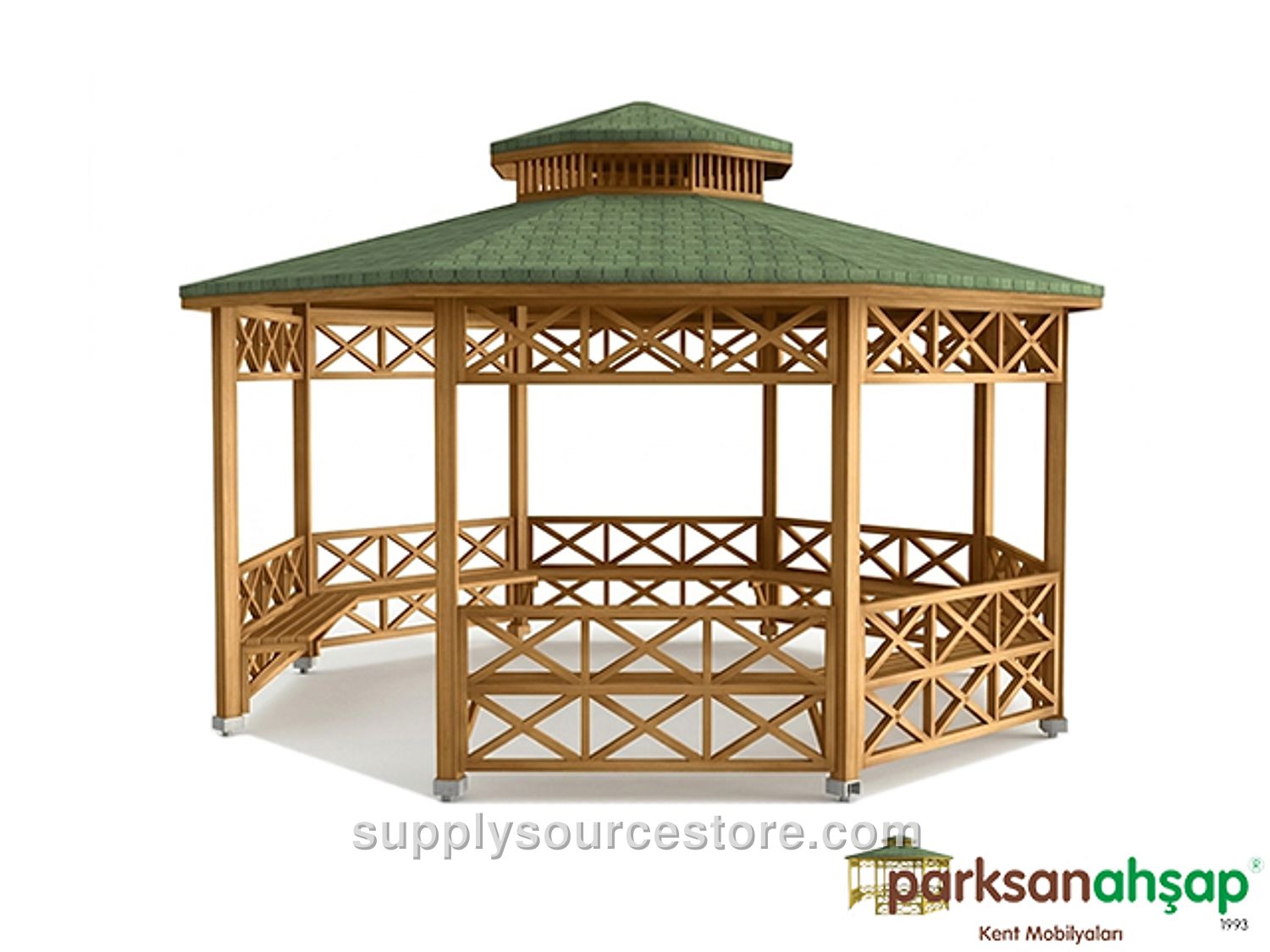 Wooden Octagonal Gazebo 500(L) x 500(W) x 330(H)