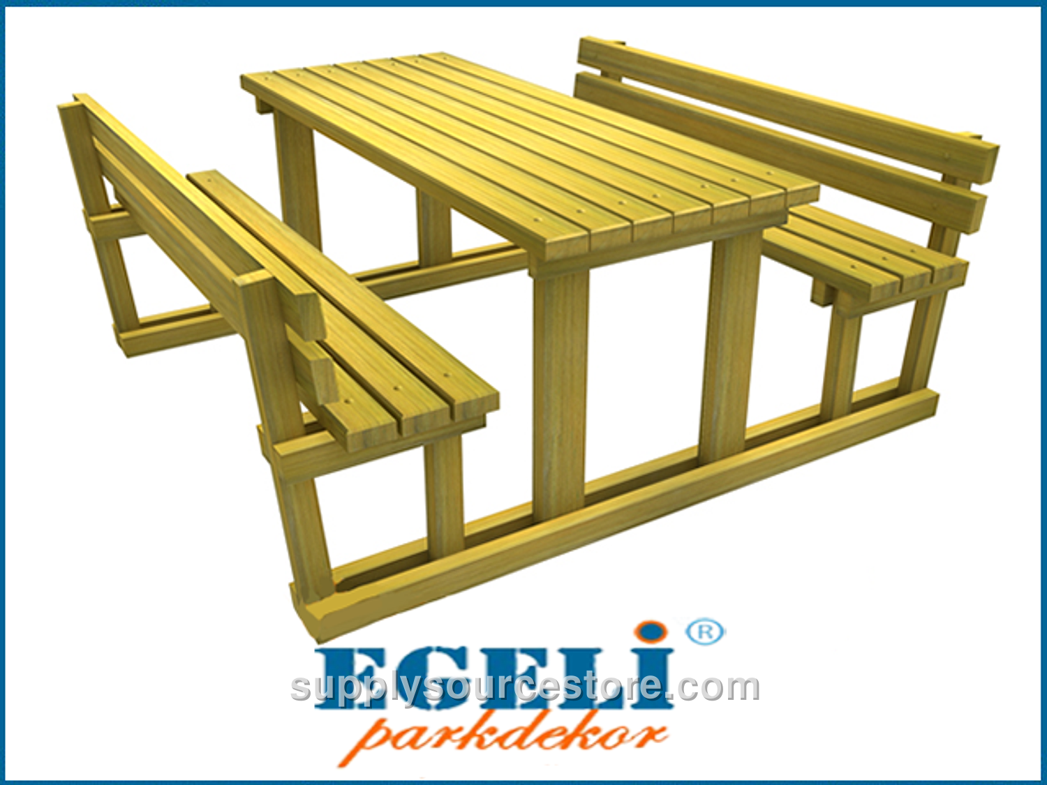 Picnic Table (Wooden) 195(L)x180(W)x80(H)