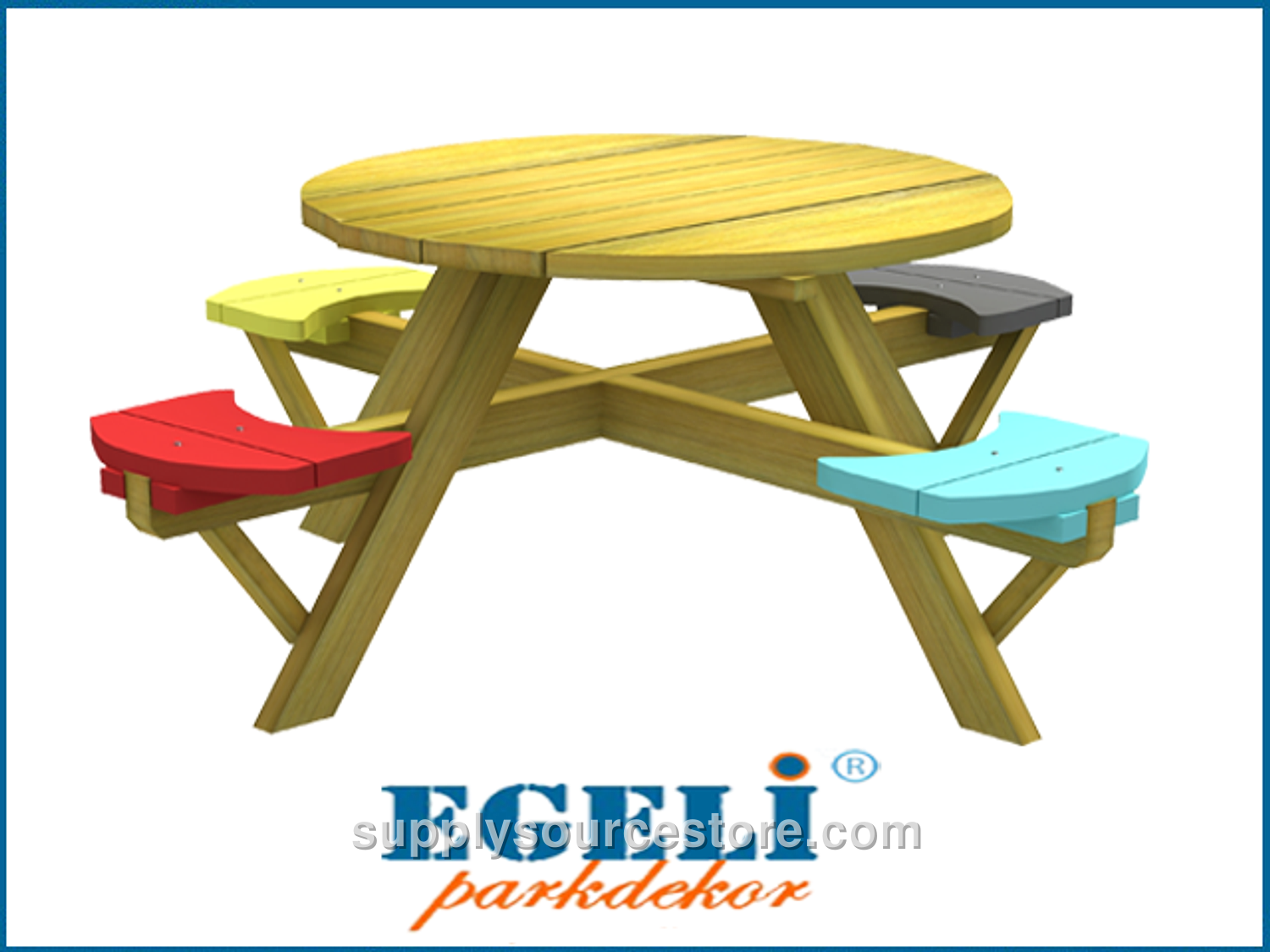 Kids Picnic Table 130(L) x 130(W) x 61(H)