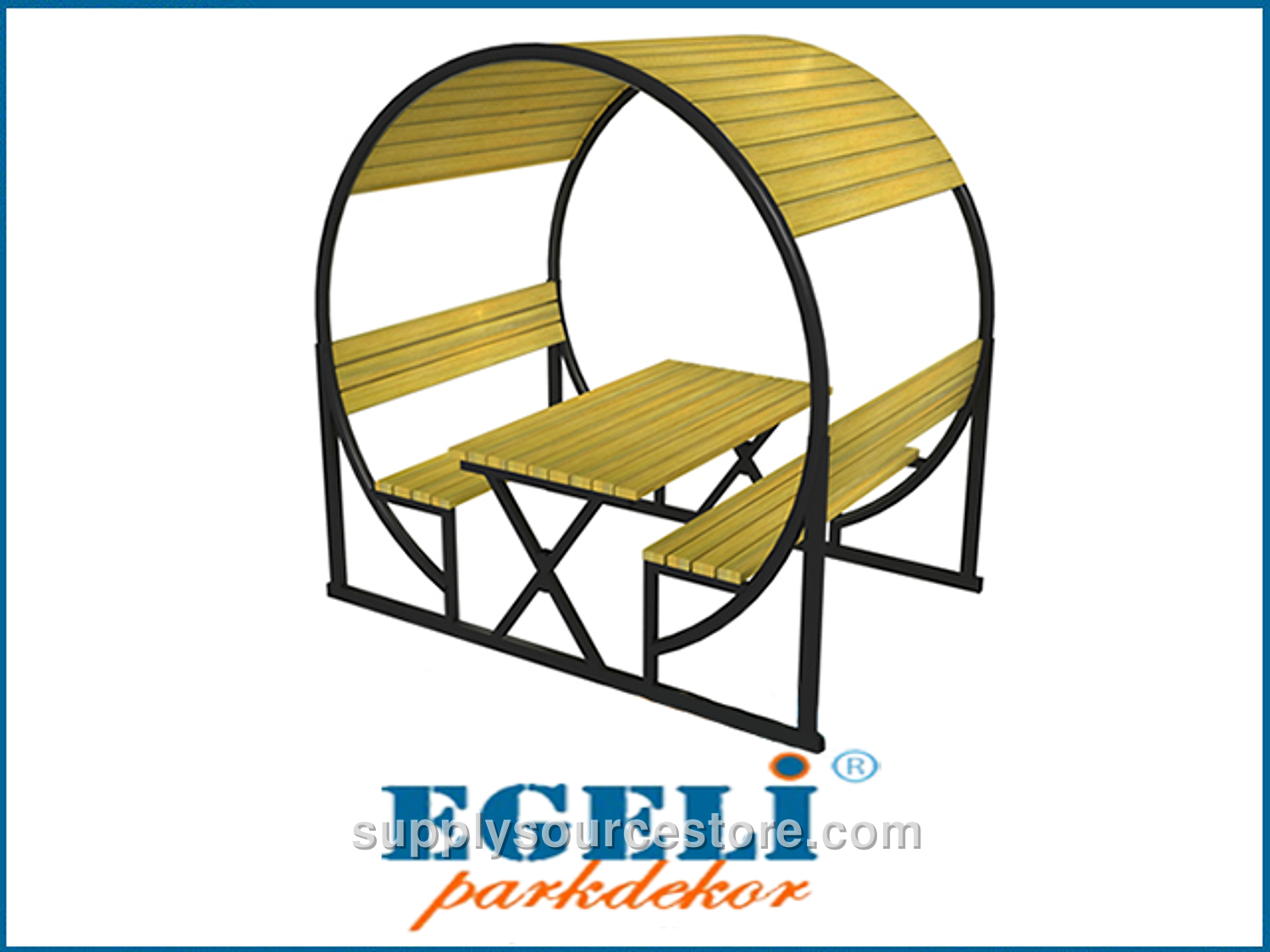 Covered Picnic Table (Metal) 250(L)x180(W)x250(H)