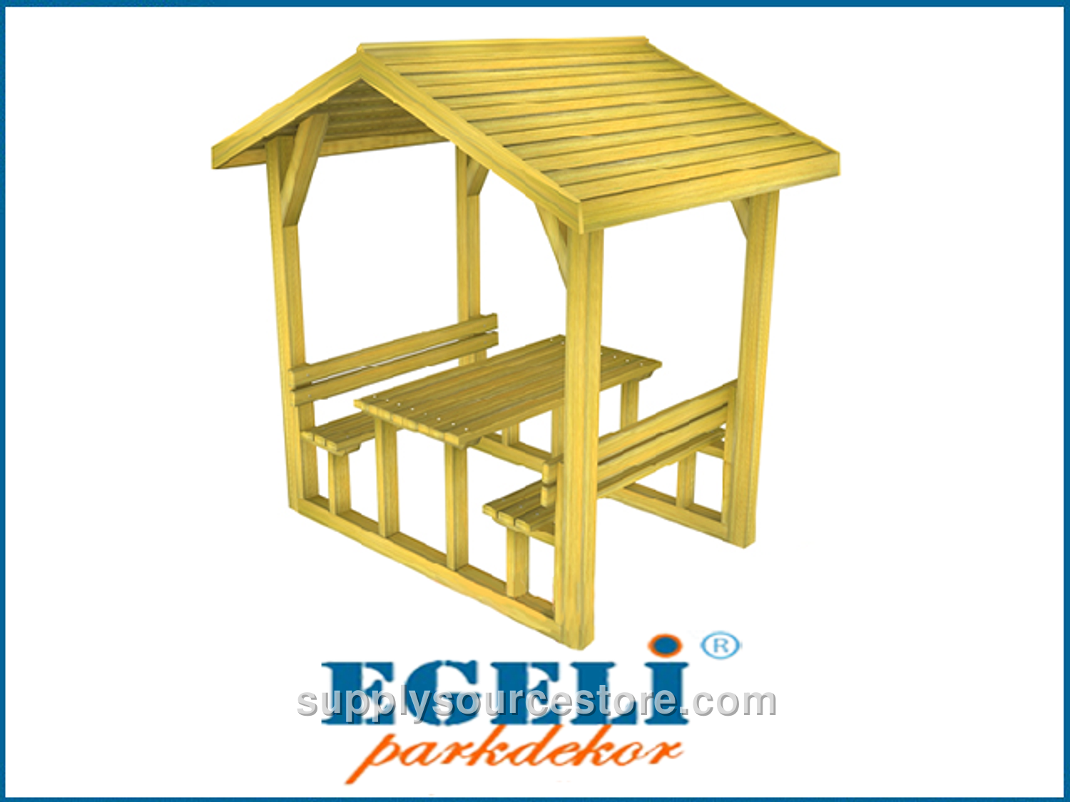 Covered Picnic Table (Wood) 210(L)x195(W)x250(H)