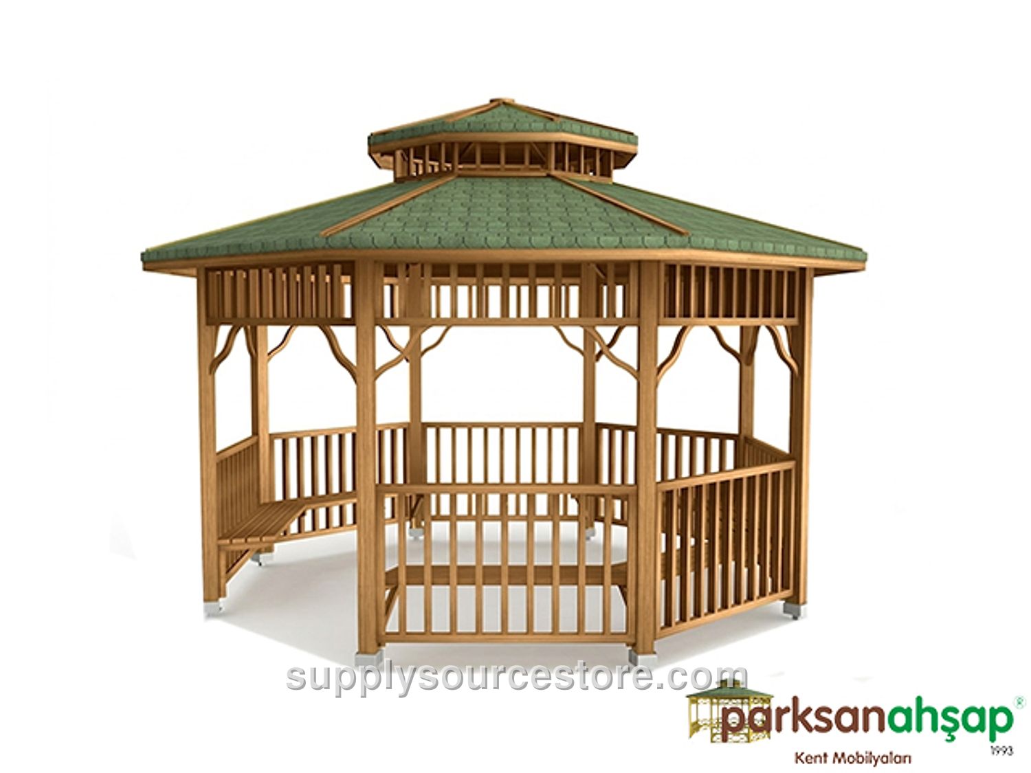 Wooden Octagonal Gazebo 400(L) x 400(W) x 330(H)