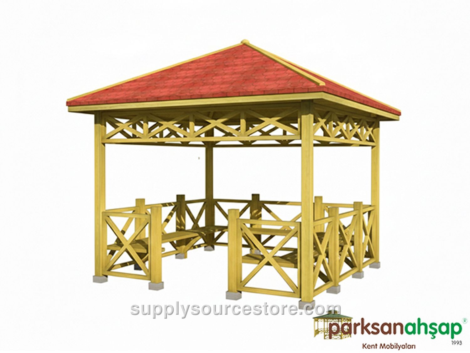 Wooden Picnic Gazebo 300x300x290 (L*W*H)