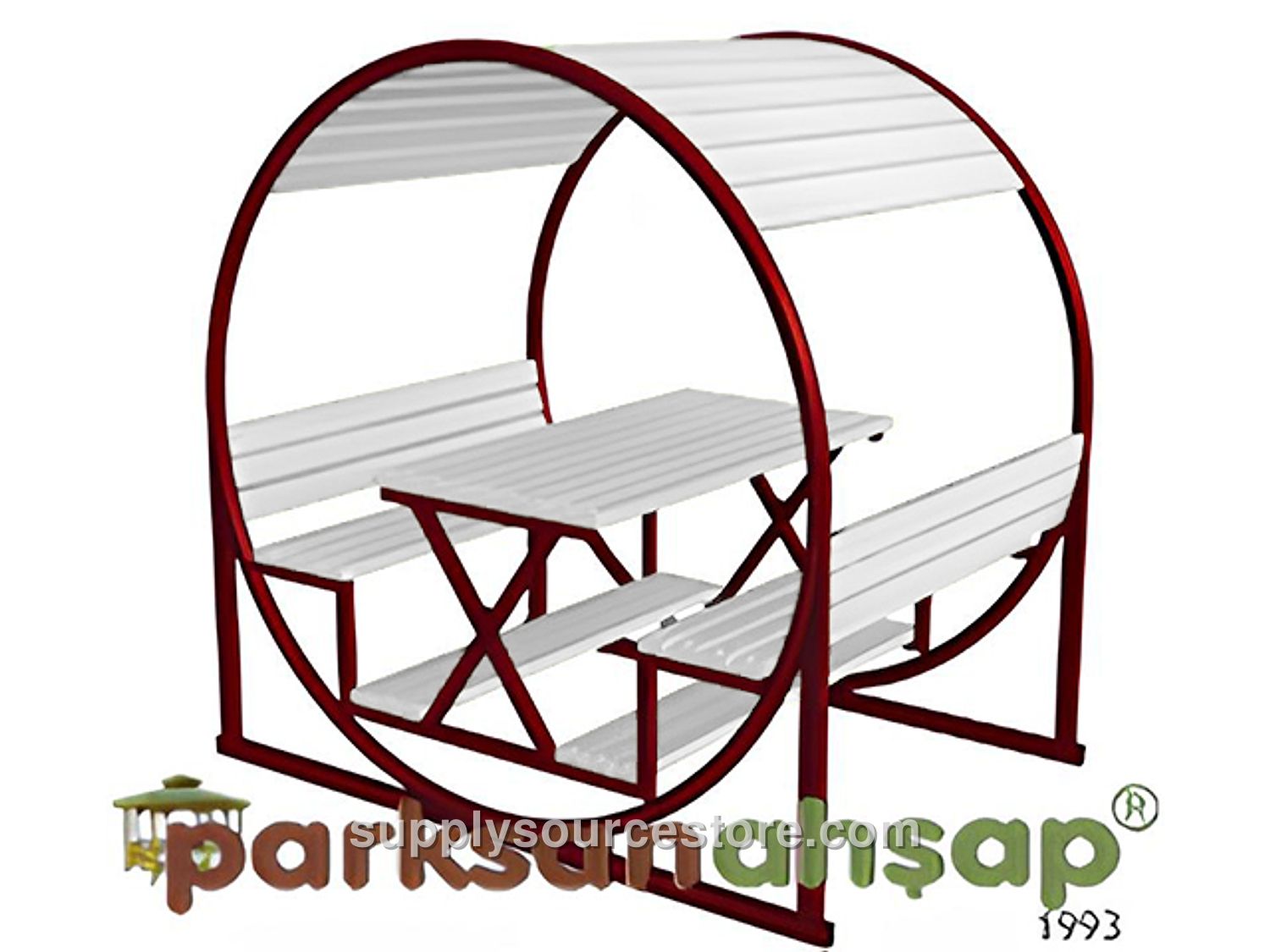 Wood Covered Picnic Table