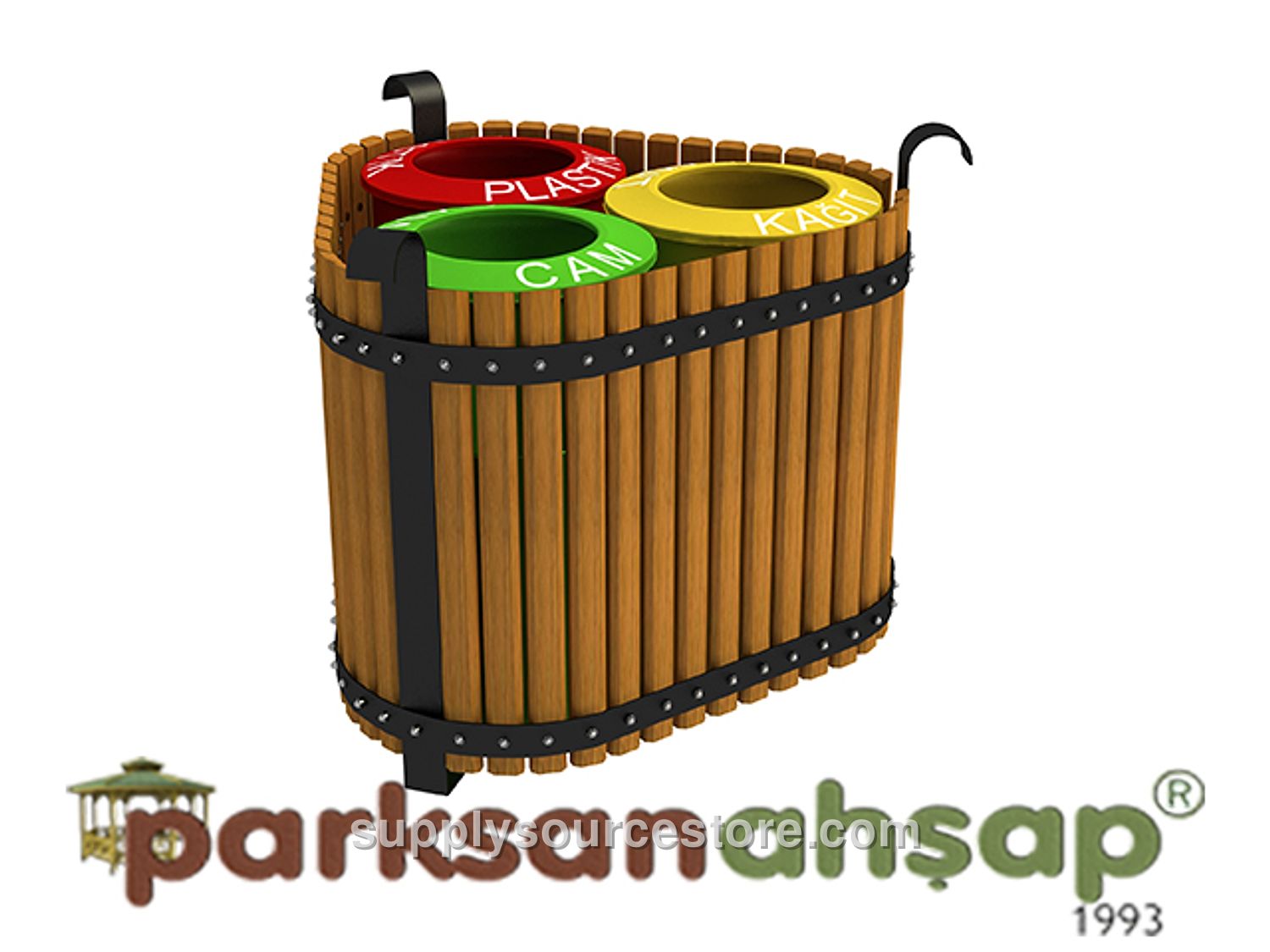 Wood – Outdoor Wooden Recycling Trash Bin