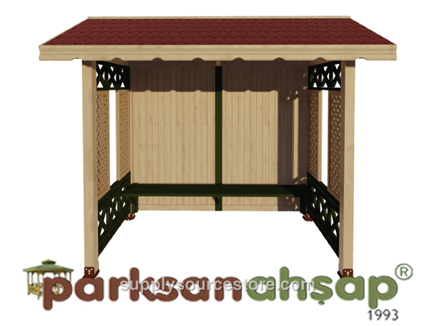 Wooden Bus Stop