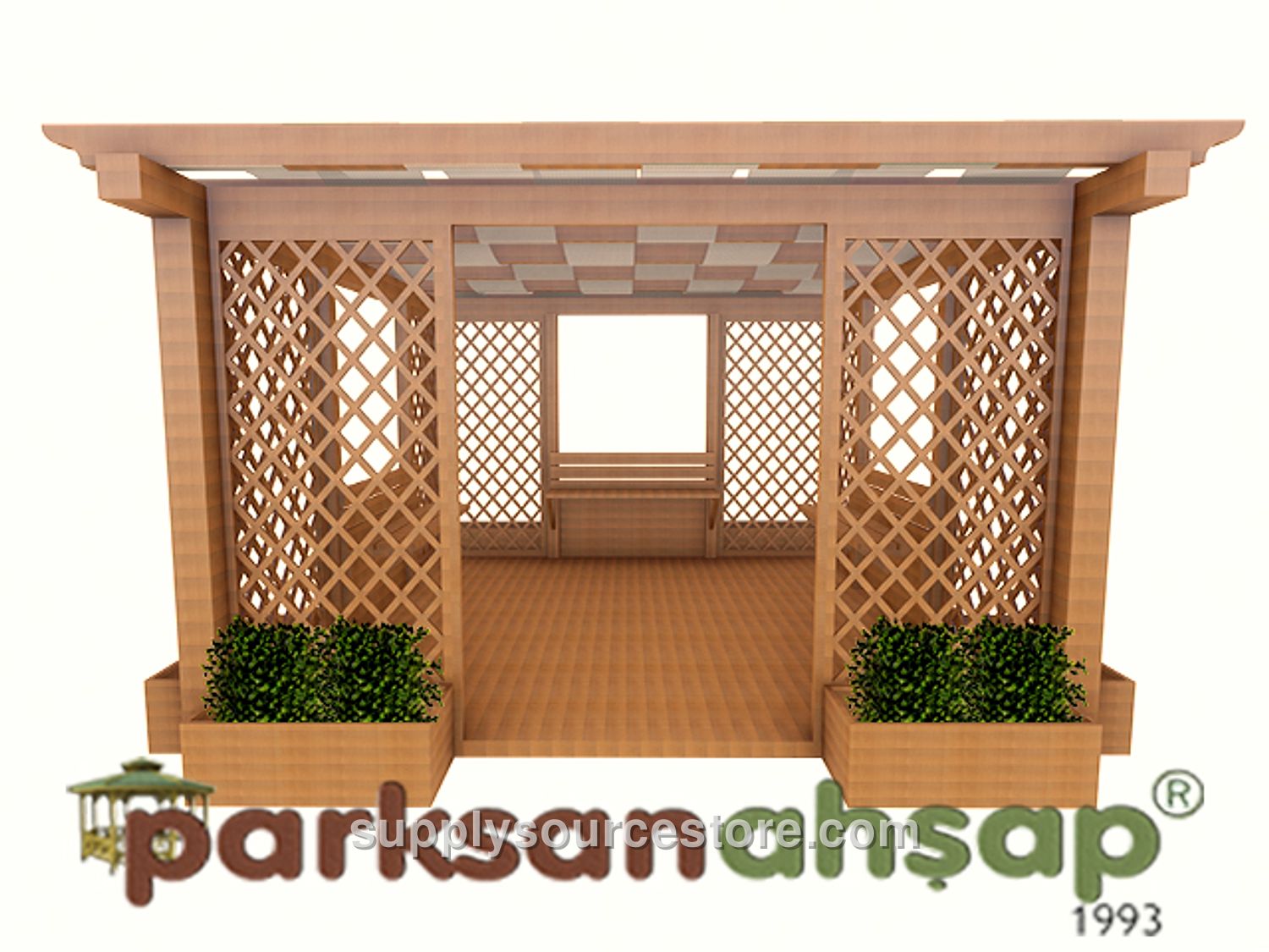 Wooden Branded Pergola 400(L) x 400(W) x 270(H)