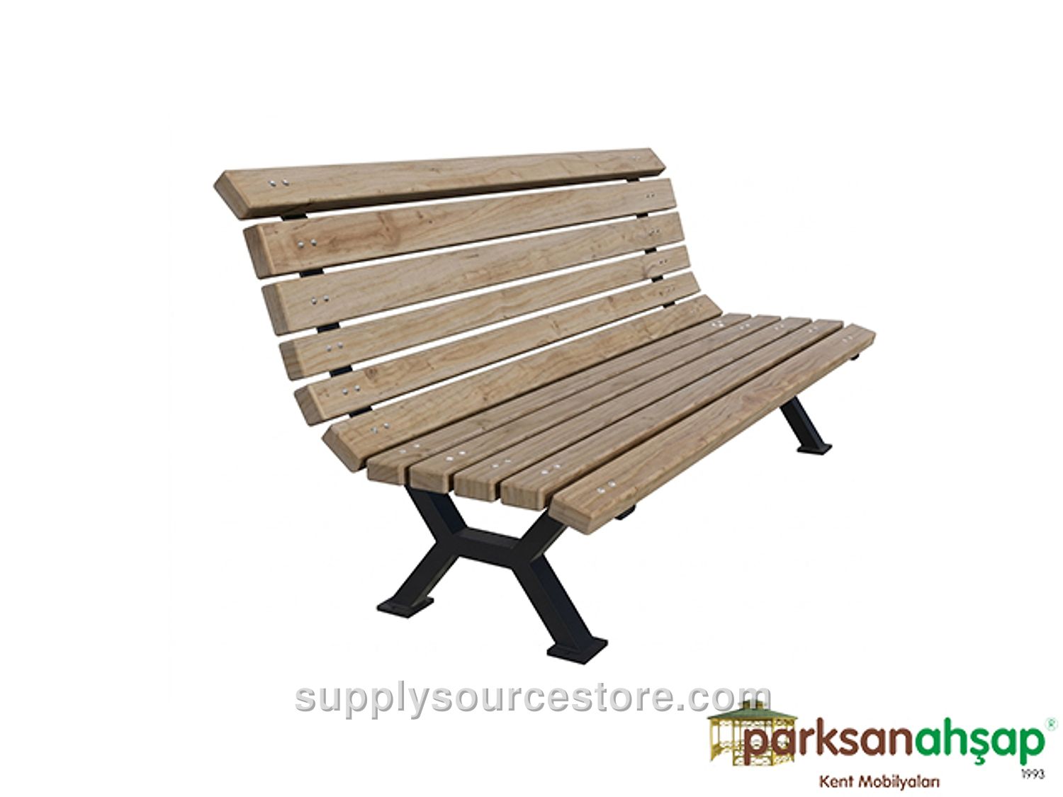 Wooden Cast Iron Leg Bench 140(L)x60(W)x80(H)