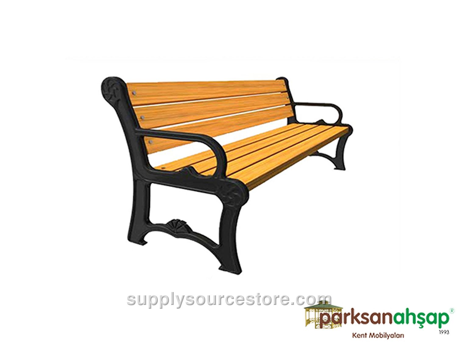 Wooden Cast Iron Bench 145(L)x40(W)x80(H)