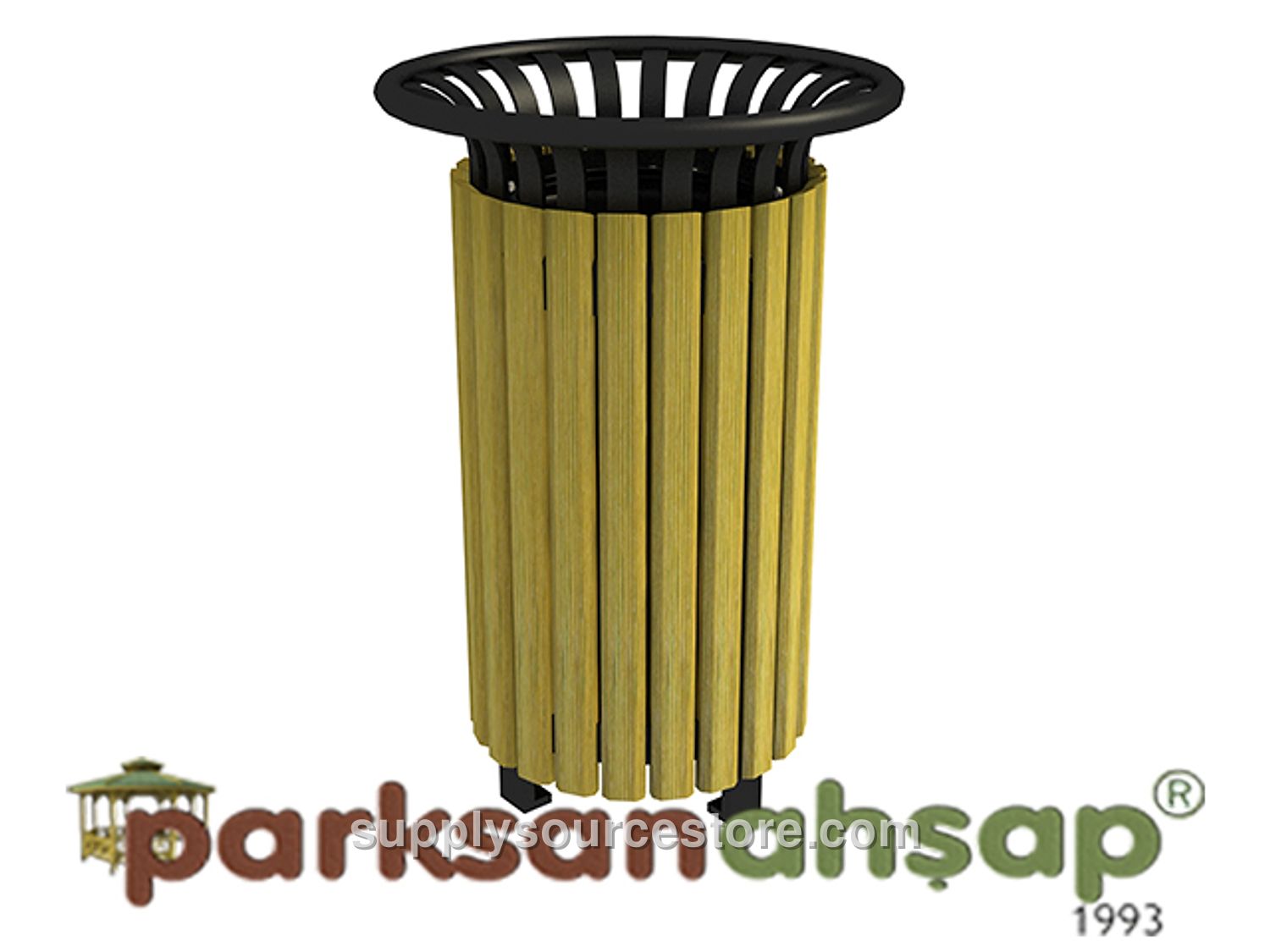 Wood – Outdoor Wooden Trash Bin 46(W)×65(H)