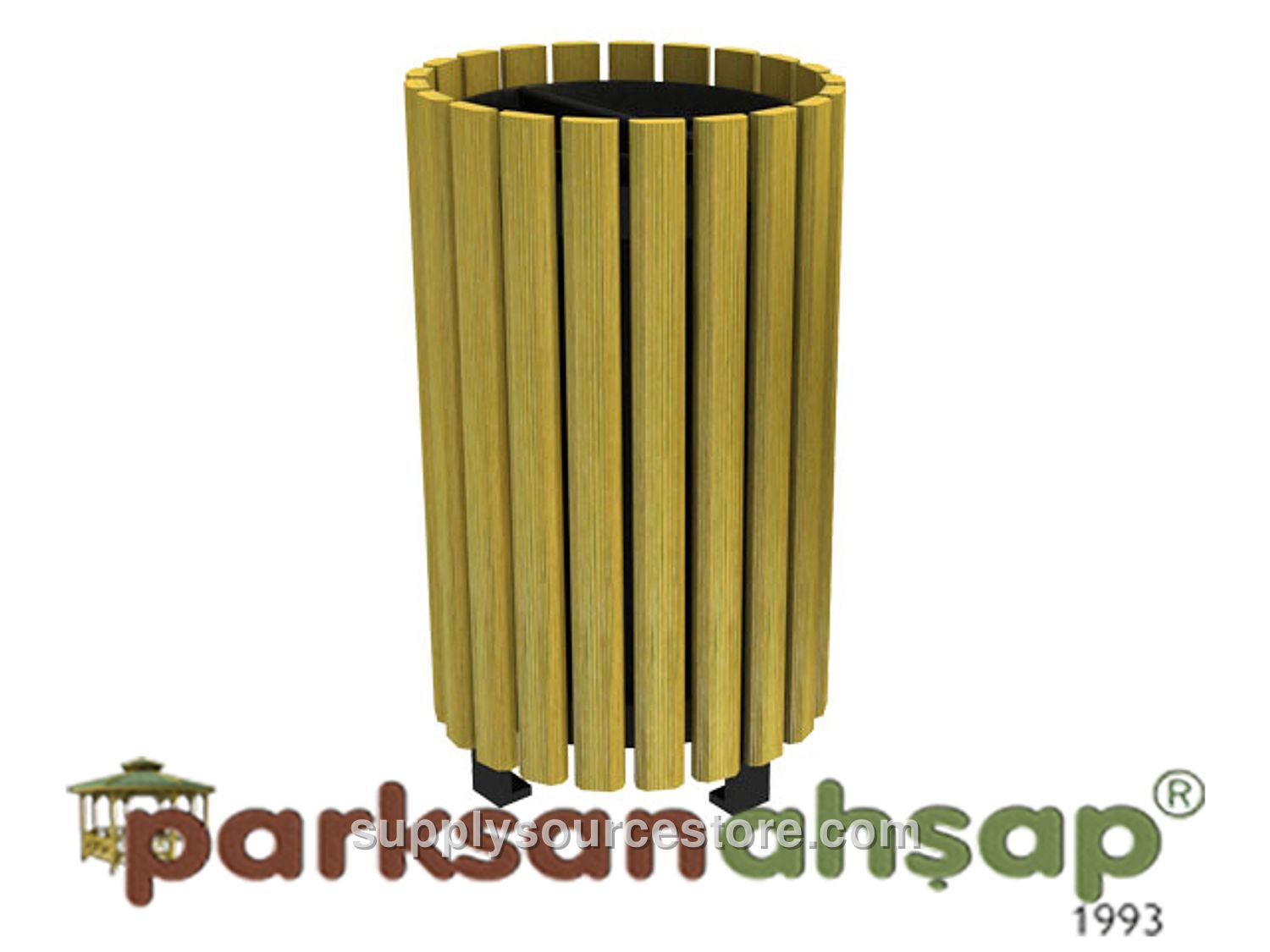 Outdoor Wooden Trash Can (With Liner) 35(W) x 57(H)