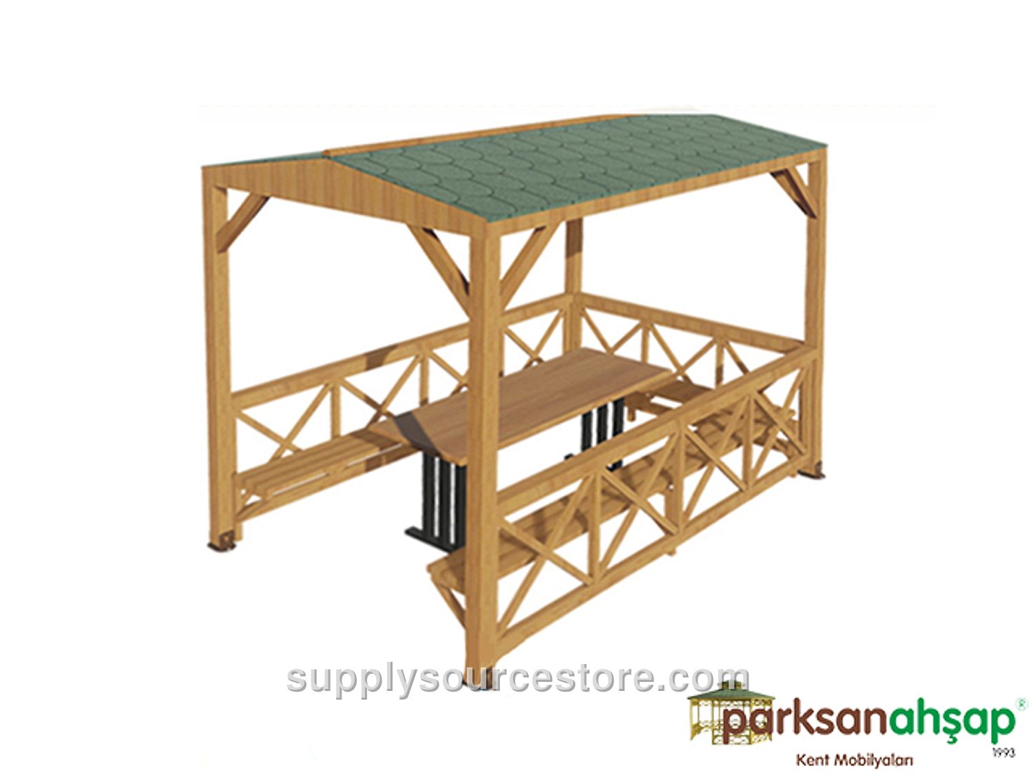 Wooden Gazebo Pavilion 265x215x240 (L*W*H)