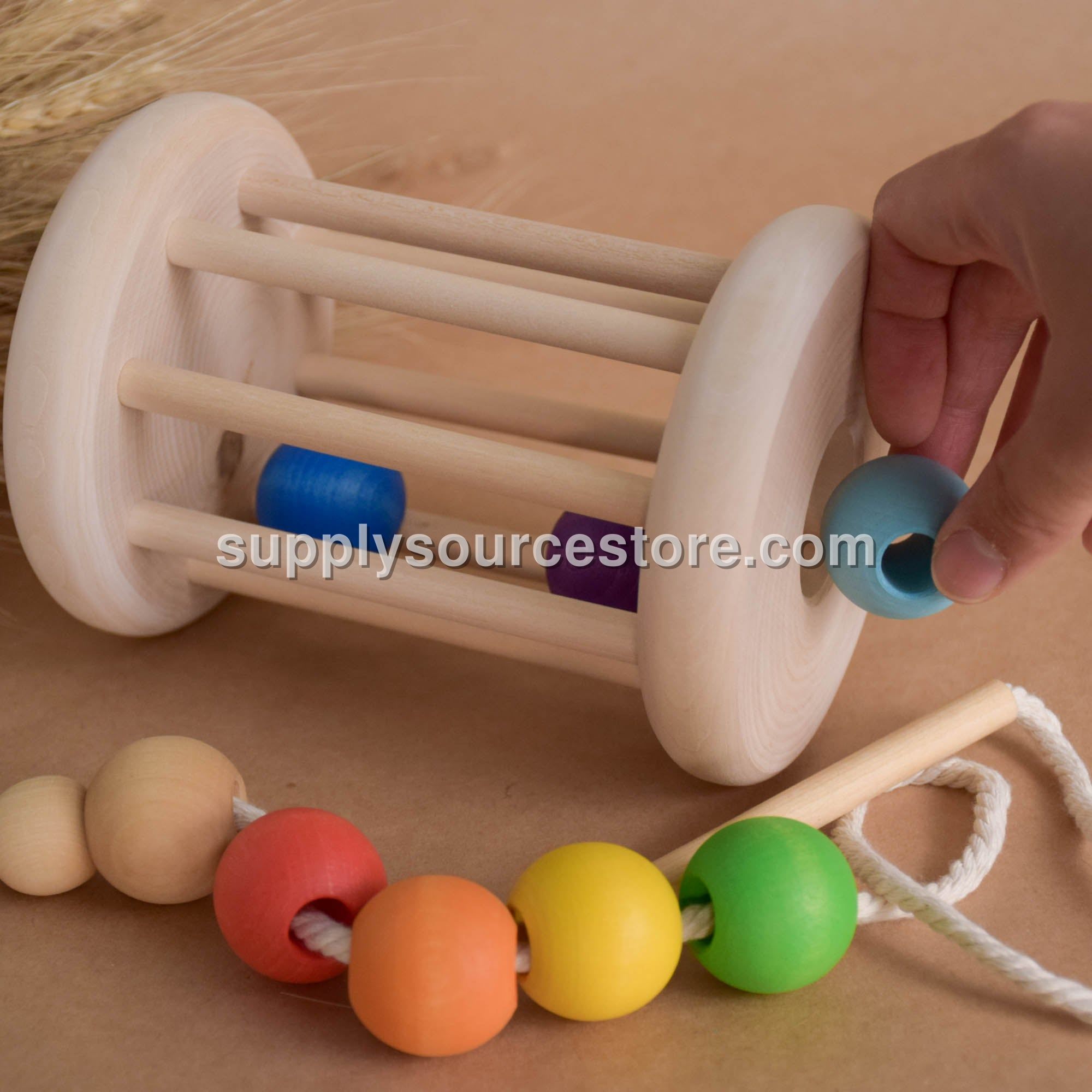 Rainbow Rolling Ball Cylinder with Lacing