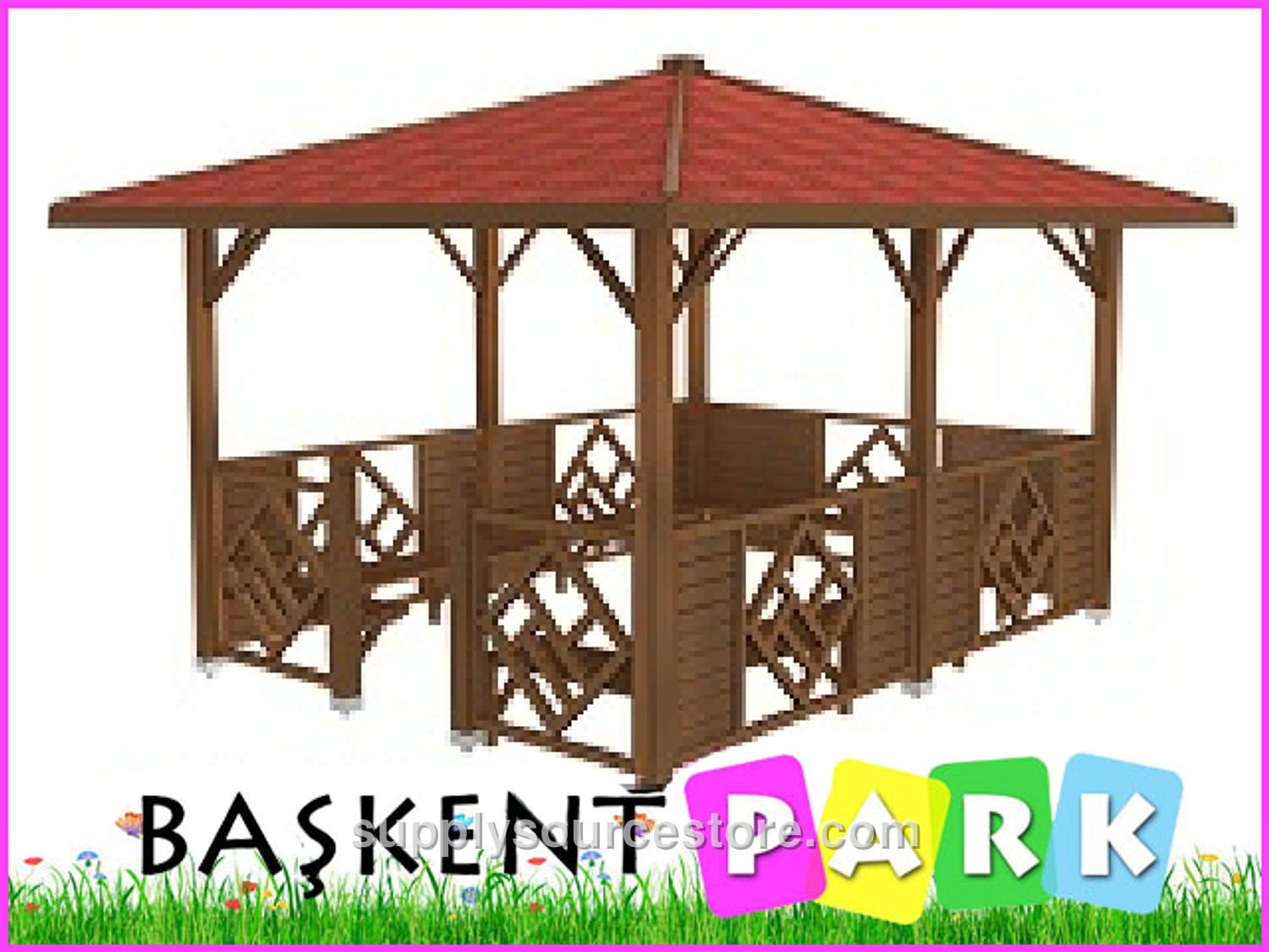 Wooden Gazebo 300x400x300 (L×W×H)
