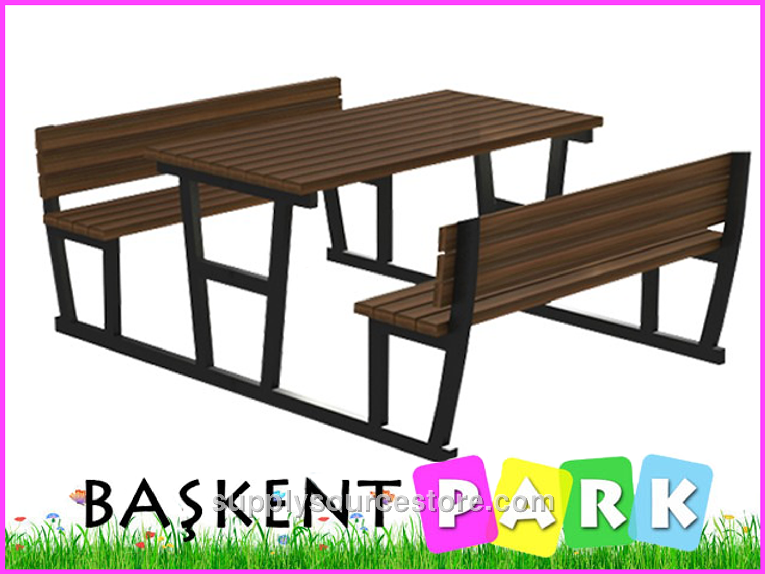 Picnic Table (Metal Legs) 195(L) x 190(W) x 80(H)
