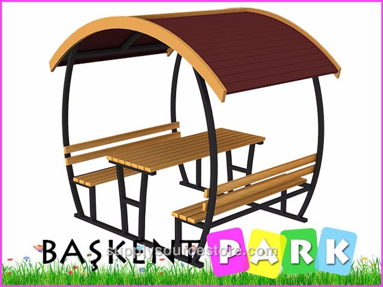 Covered Picnic Table (Metal)