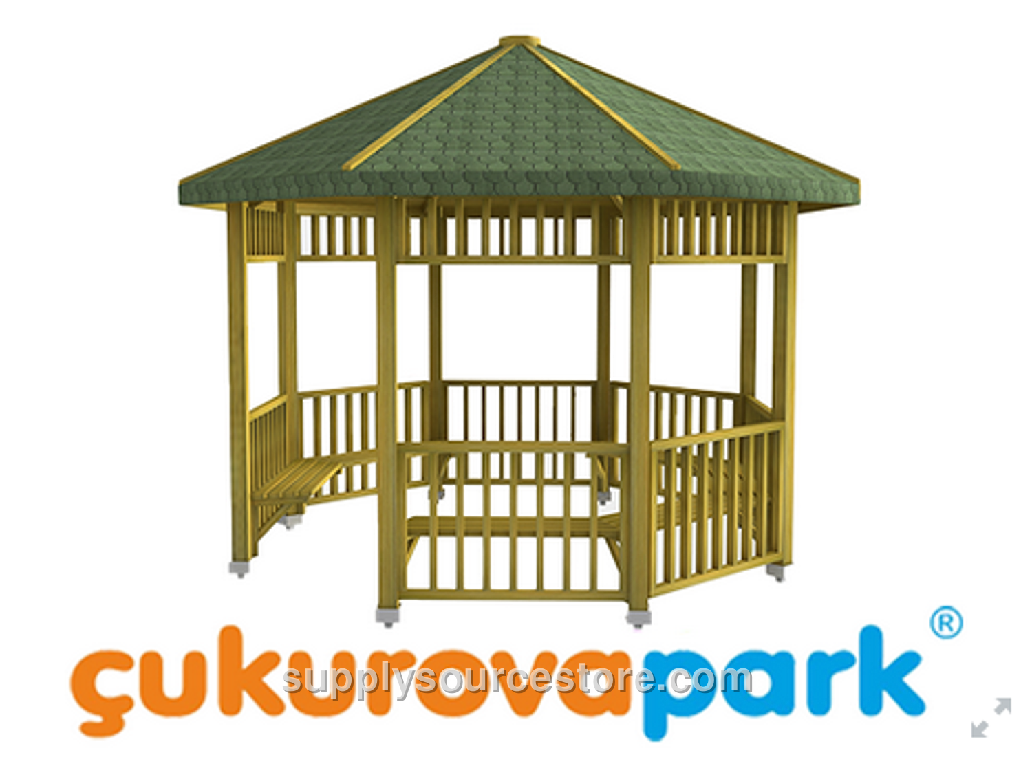 Wooden Octagonal Gazebo 300x300x290 (L*W*H)