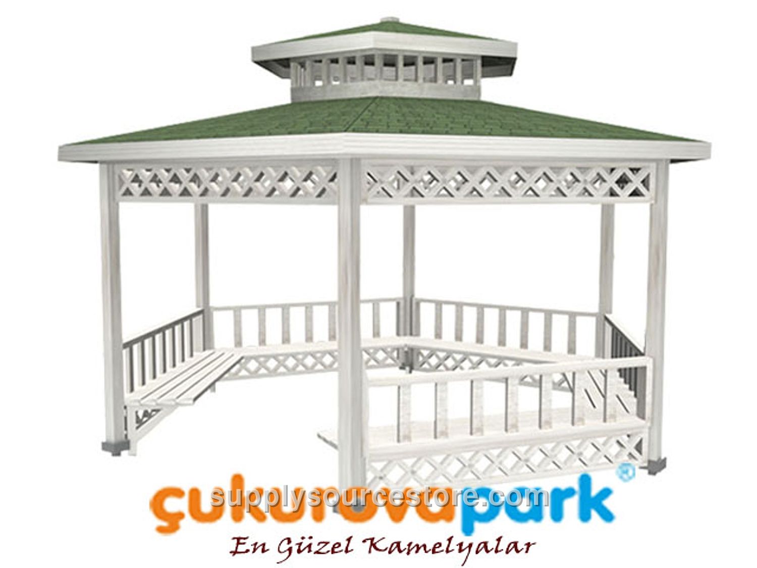 Wooden Gazebo Hexagon 400(L) x 400(W) x 330(H)