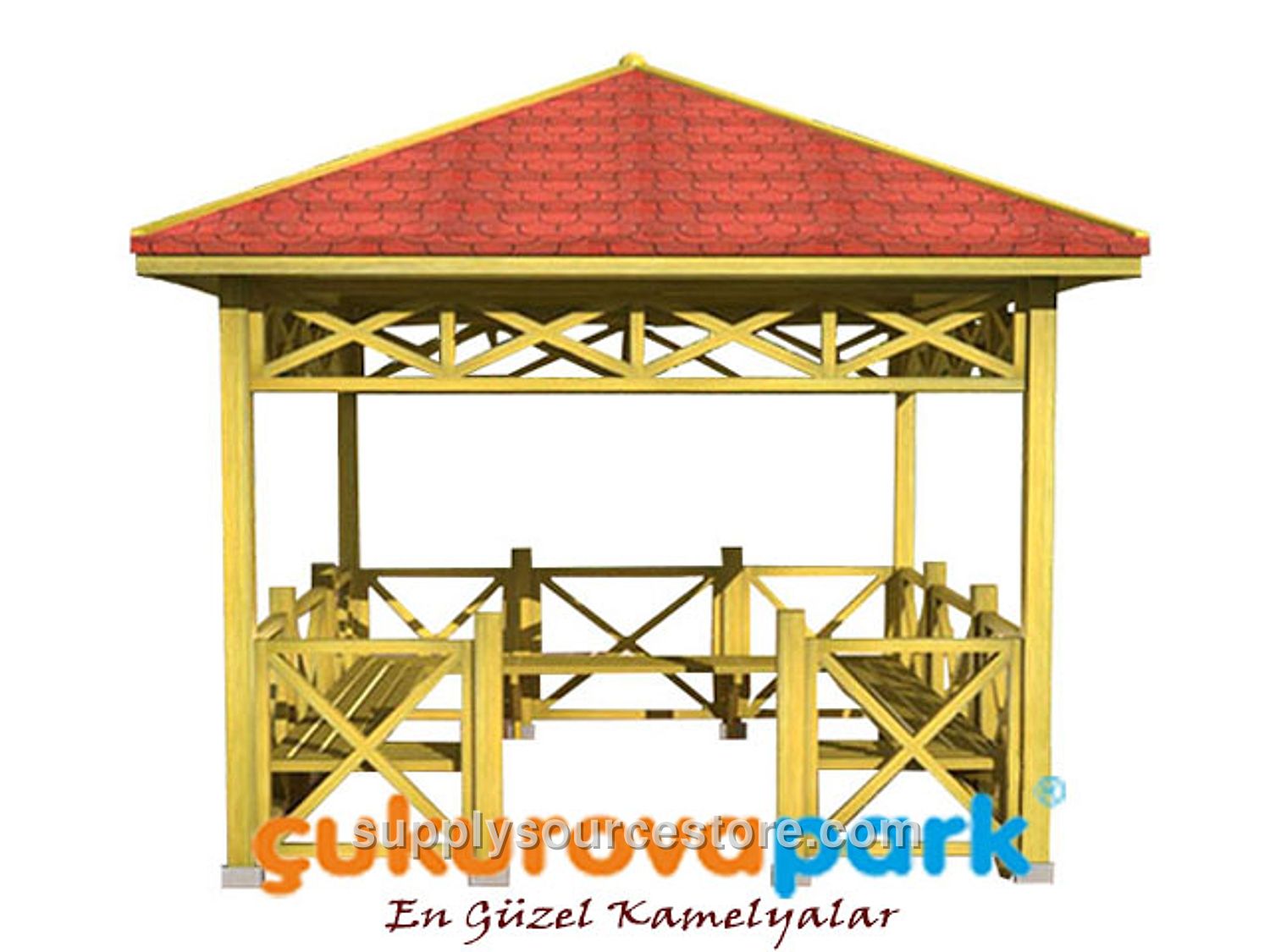 Wooden Gazebo Pavilion 300x300x290 (L*W*H)
