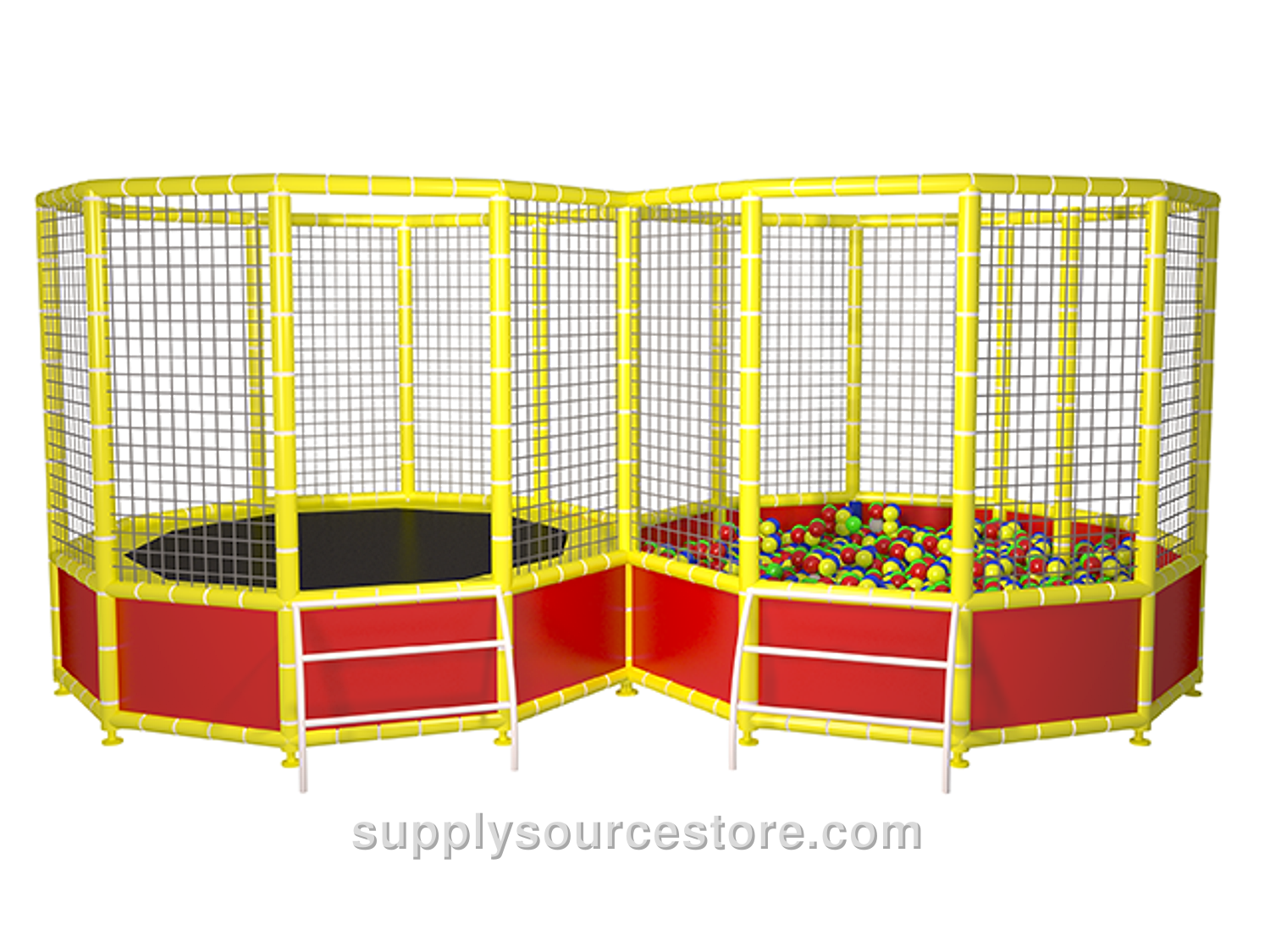 Mesh Ball Play Pool + Trampoline 265x497cm (104 x 196 in)