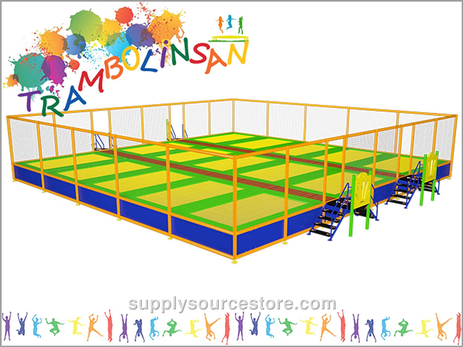 Olympic Commercial Trampoline 15-Piece