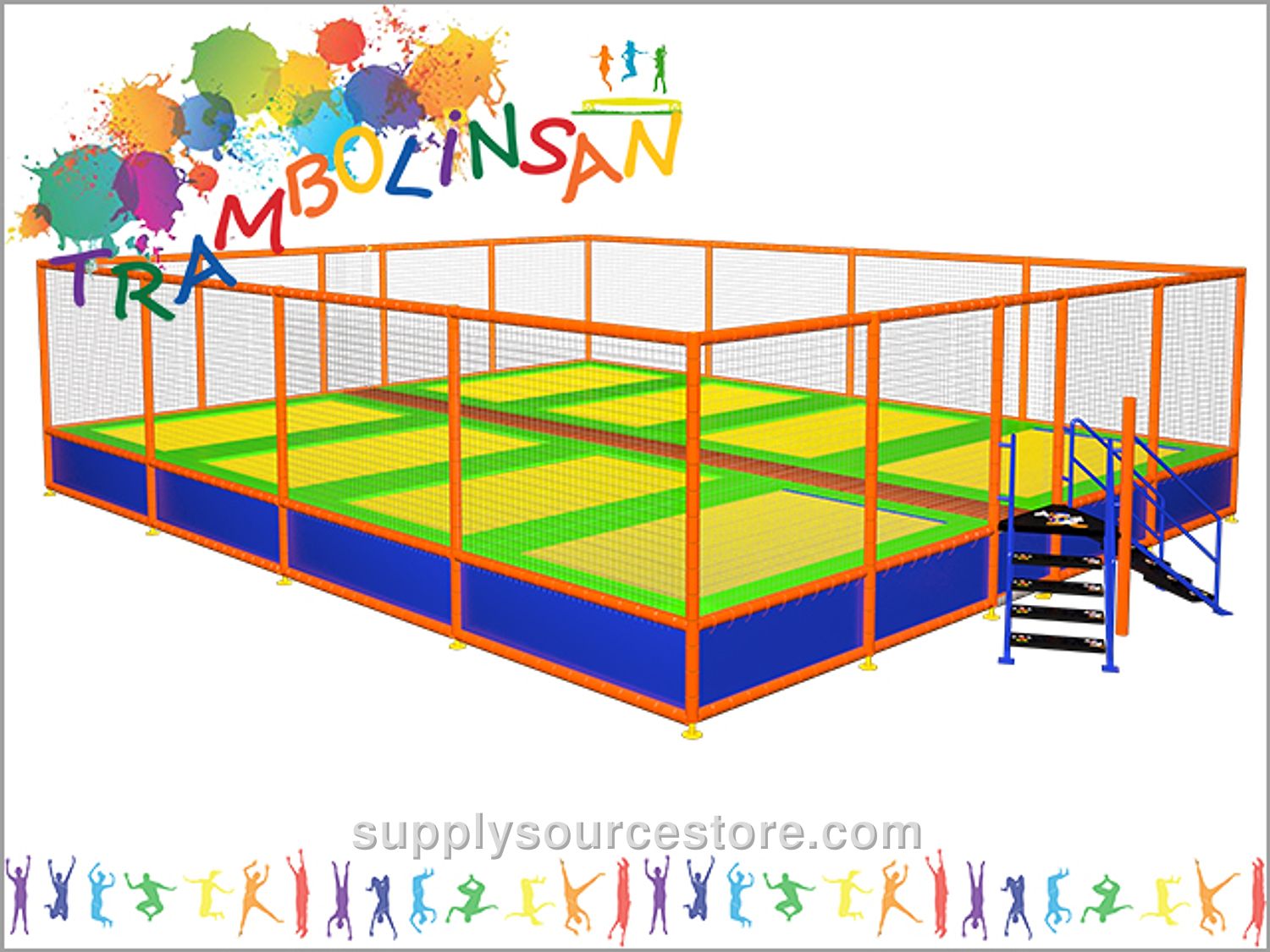 Olympic Commercial Trampoline (8‑Seat)